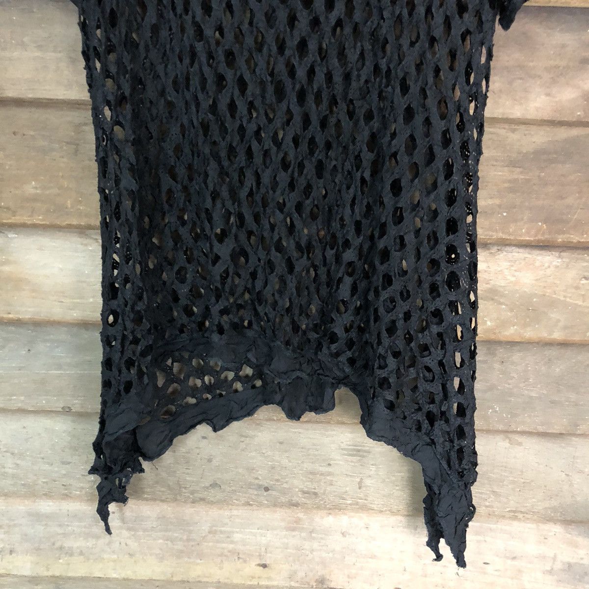 Vintage Japan Mesh Net Crochet Black Cardigan Knitwear #7213 Size L / US 10 / IT 46 - 8 Thumbnail