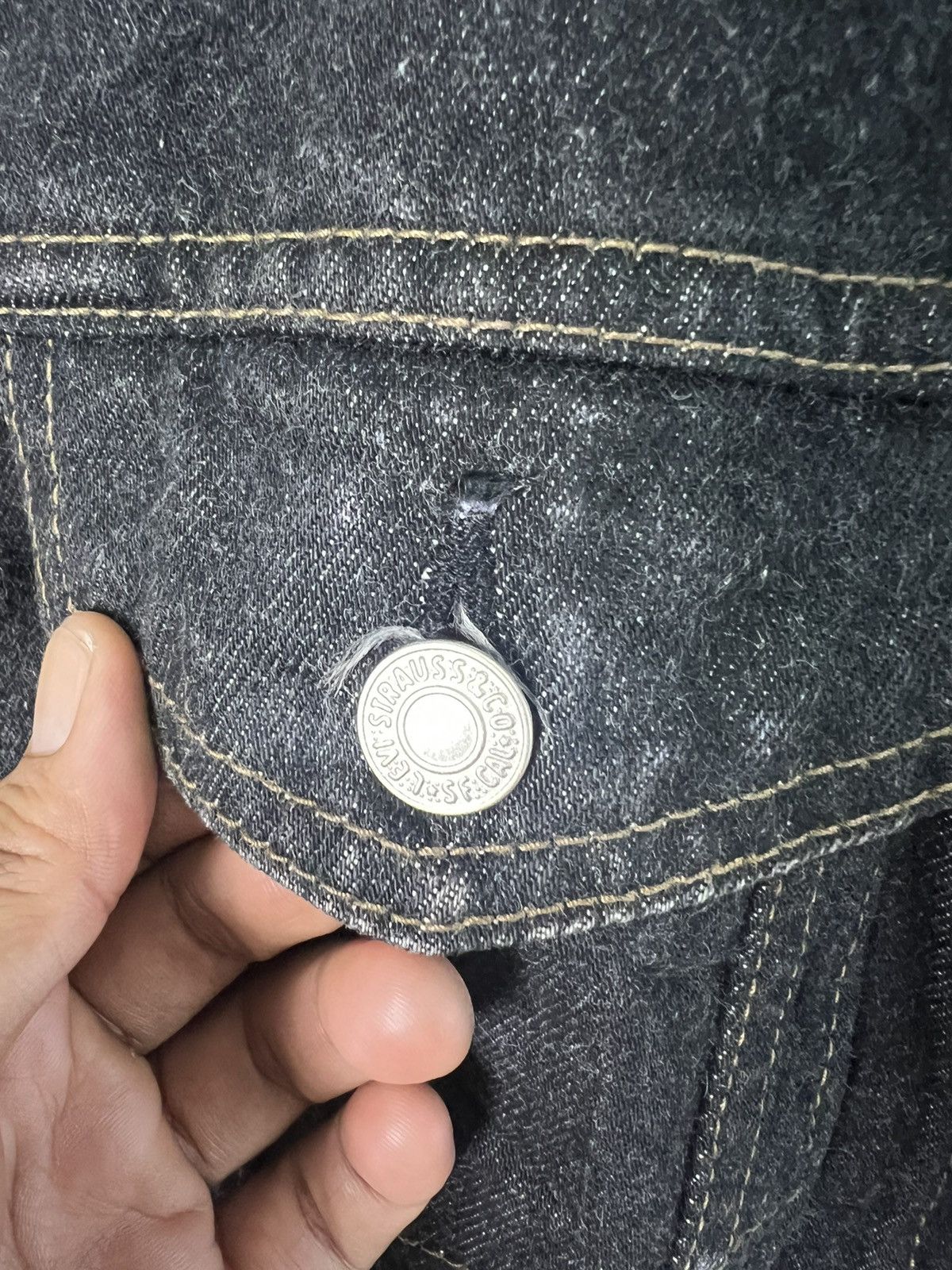 Levi's 🔥Black Levis Denim Trucker Size US S / EU 44-46 / 1 - 9 Thumbnail
