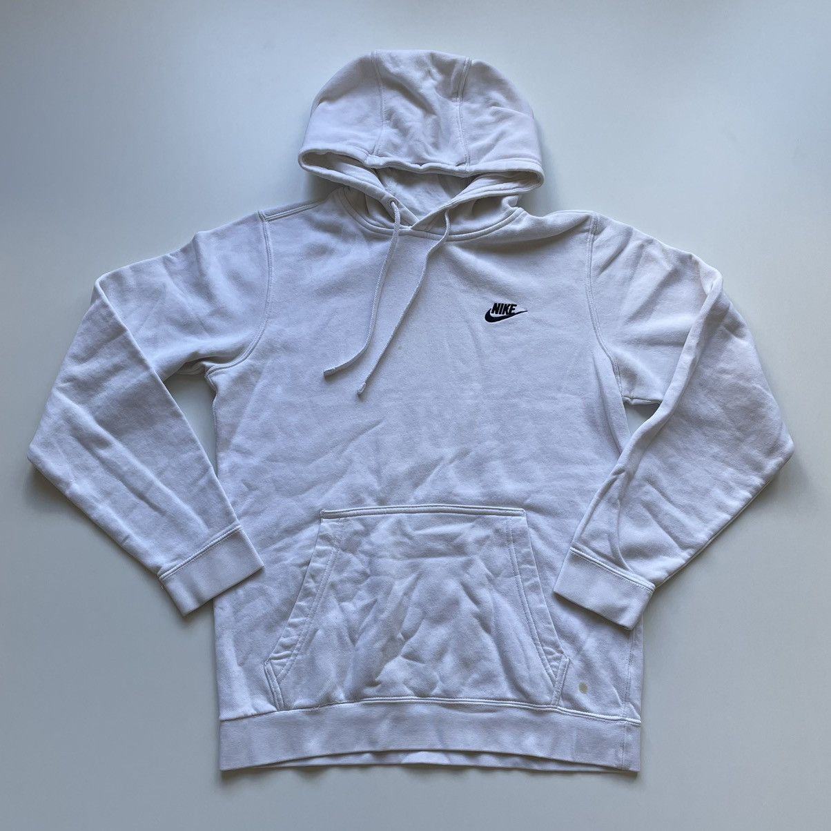Nike × Vintage Vintage 2000s Nike Embroidered Swoosh Hoodie Small White Size US S / EU 44-46 / 1 - 1 Thumbnail
