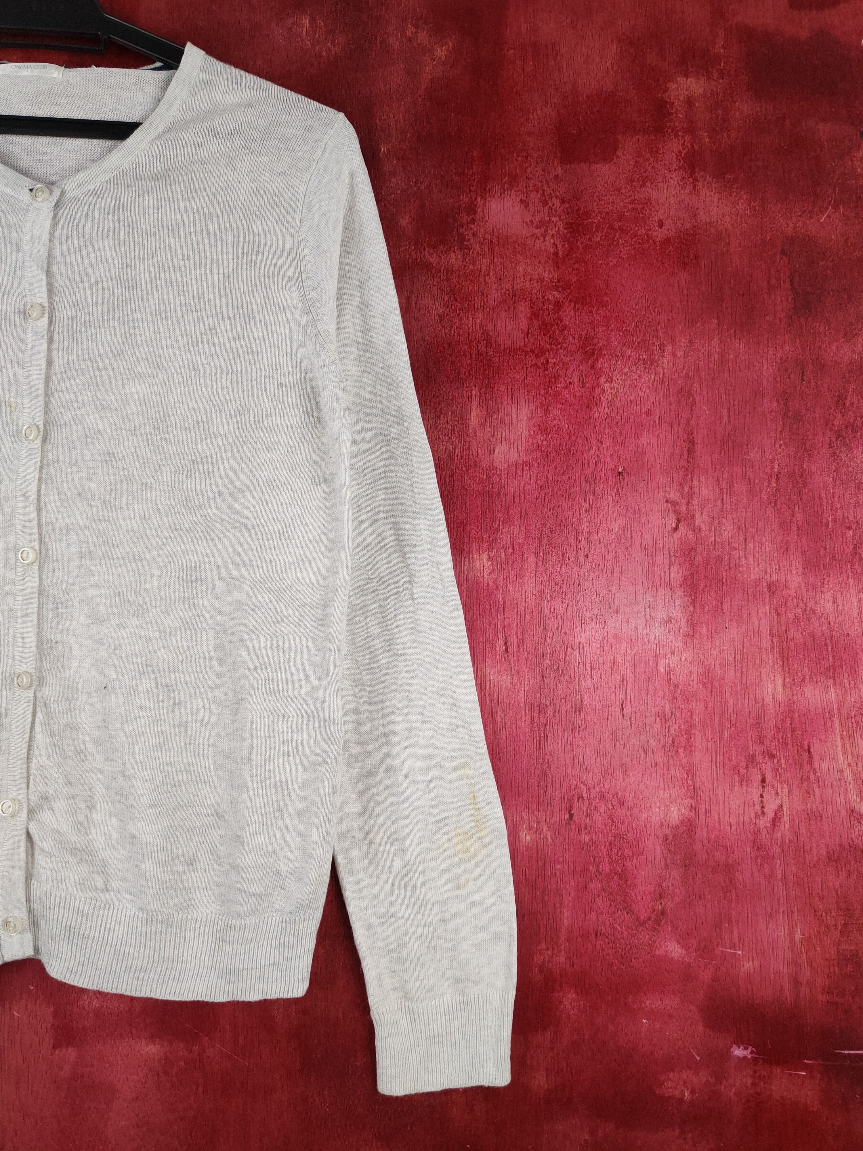 Japanese Brand Cinema Club Gray Cardigan thin knitwear japan #S931 Size M / US 6-8 / IT 42-44 - 6 Thumbnail