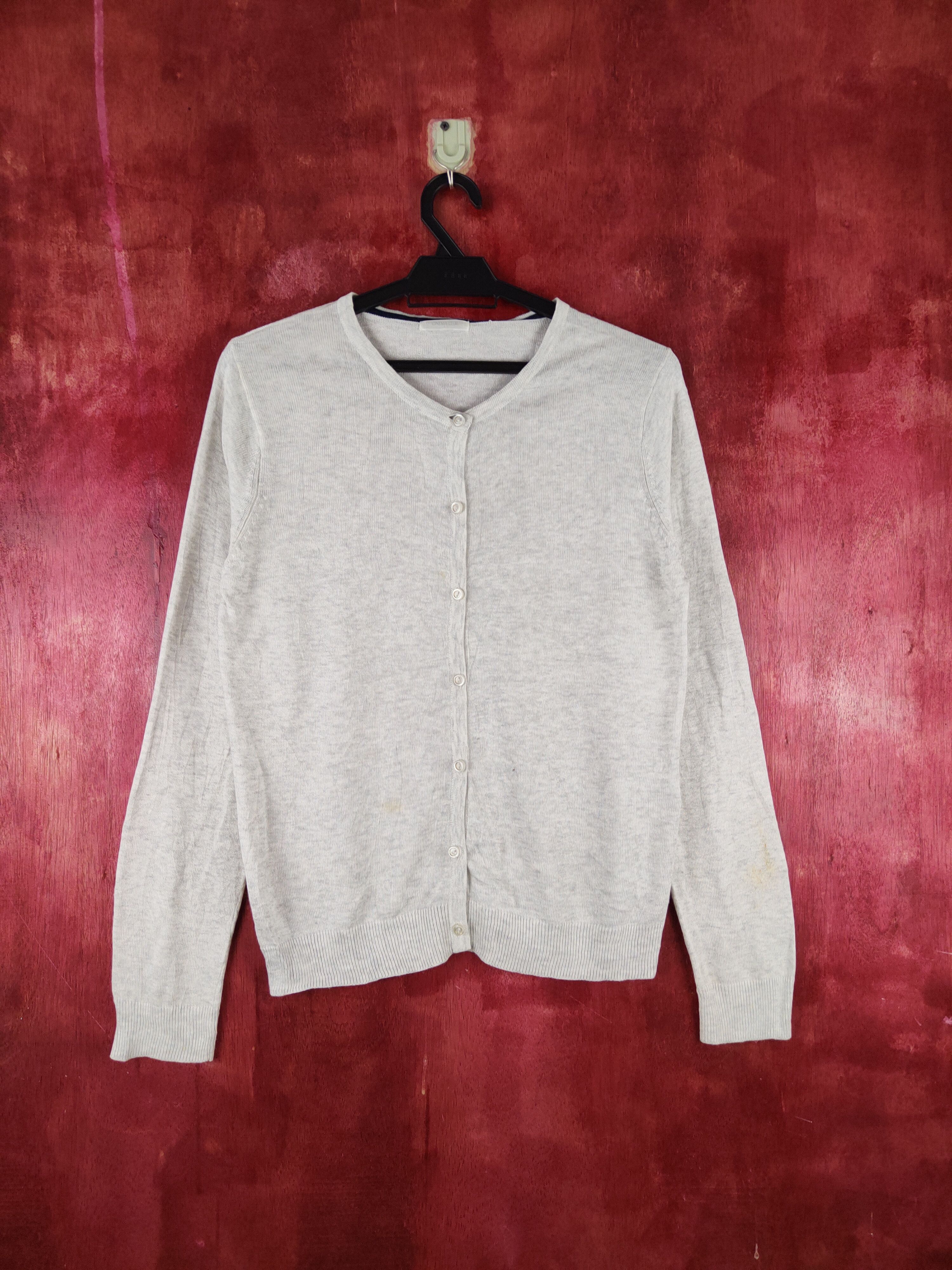 Japanese Brand Cinema Club Gray Cardigan thin knitwear japan #S931 Size M / US 6-8 / IT 42-44 - 1 Thumbnail