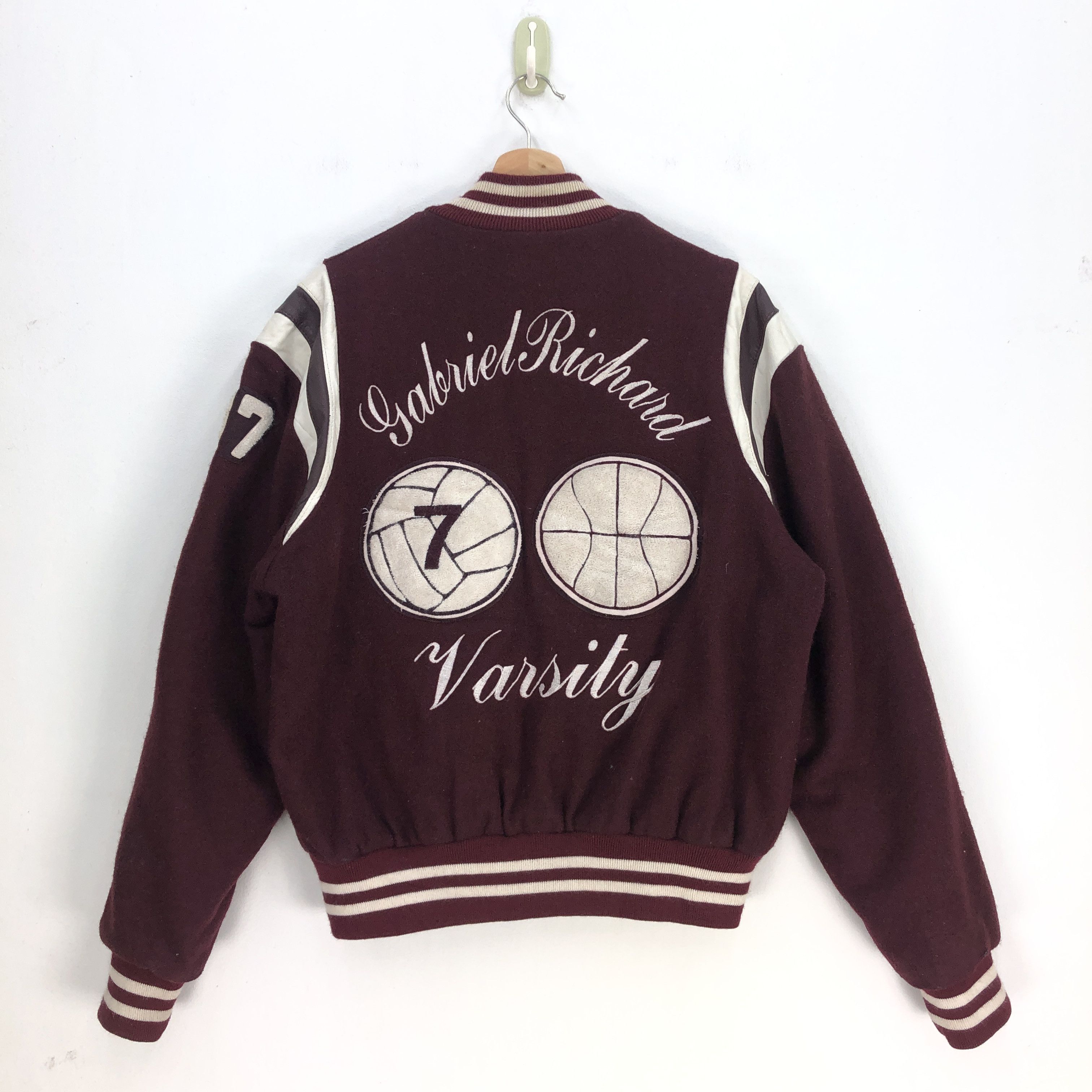 Japanese Brand × Vintage Vintage Gabriel Richard Varsity Jacket Holloway Wool Jacket Size US M / EU 48-50 / 2 - 6 Thumbnail