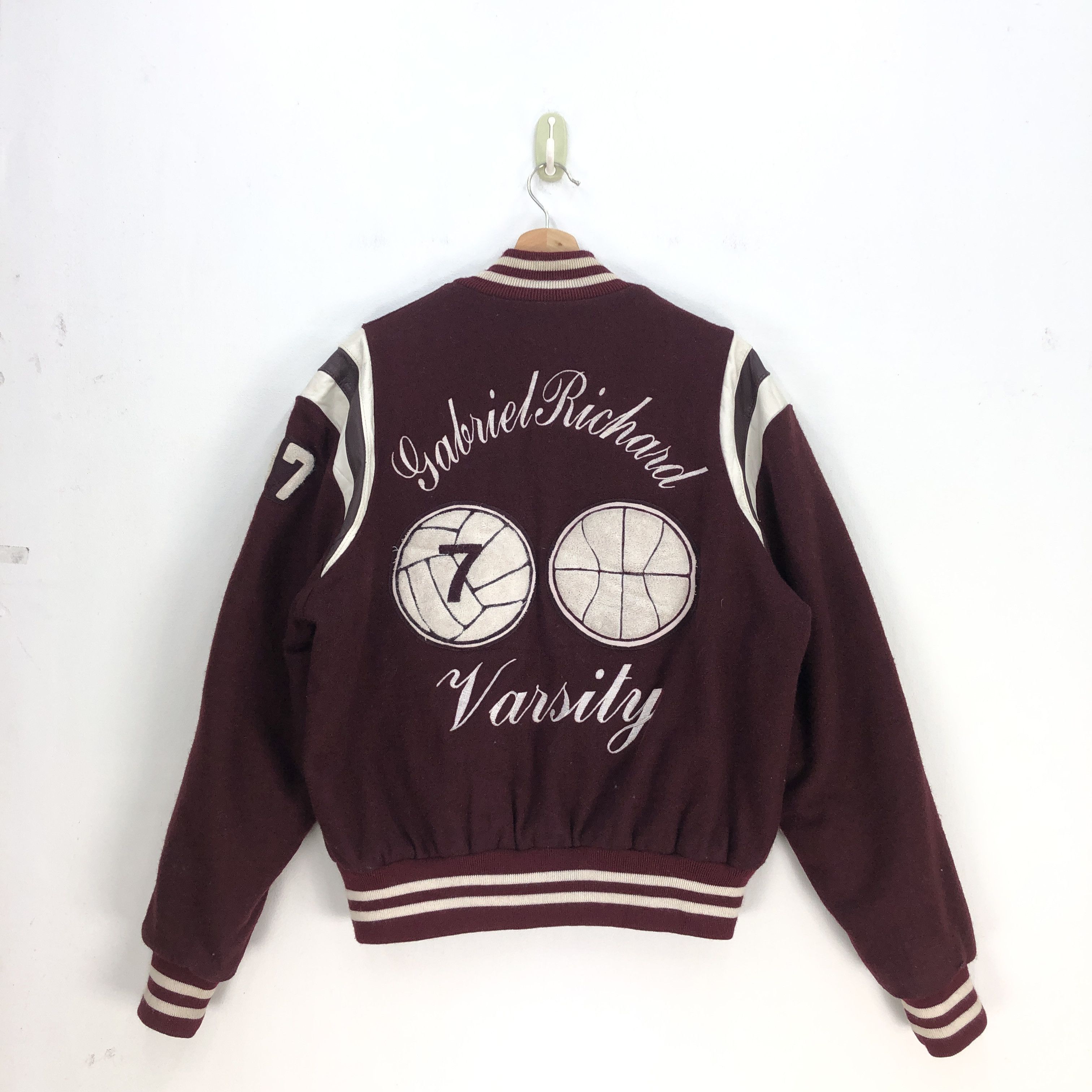 Japanese Brand × Vintage Vintage Gabriel Richard Varsity Jacket Holloway Wool Jacket Size US M / EU 48-50 / 2 - 2 Thumbnail