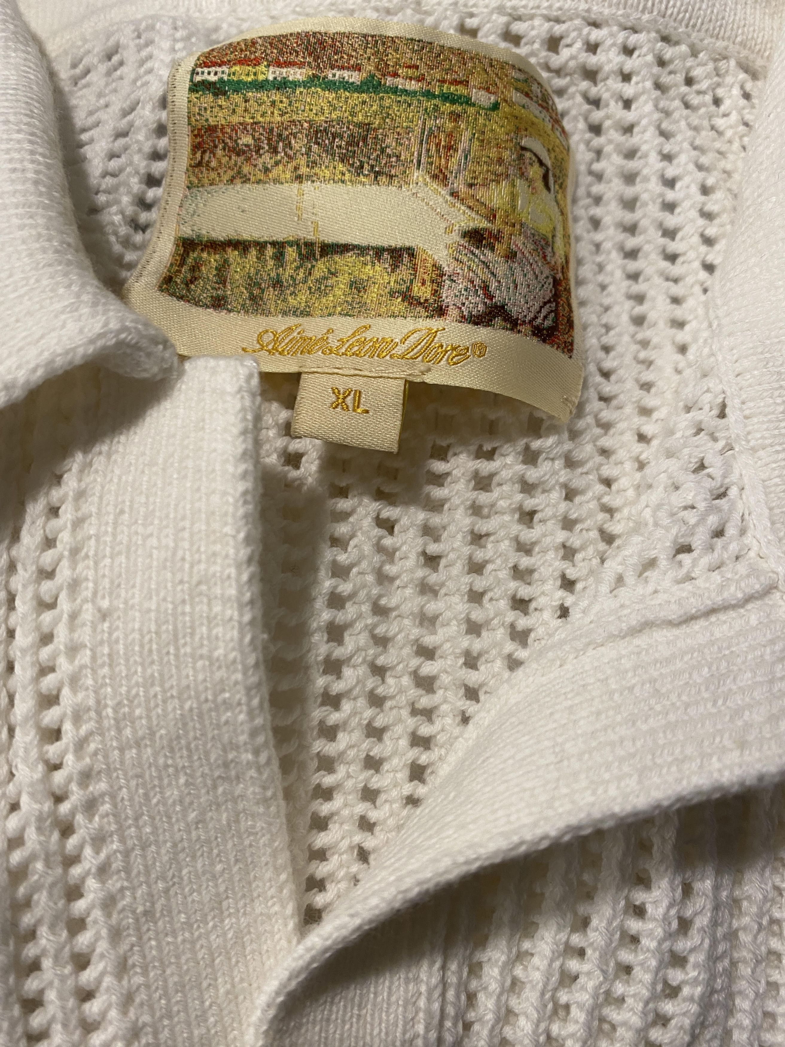Aime Leon Dore Aime Leon Dore / ALD Mesh Knit Polo Coconut S/S 22 Size US XL / EU 56 / 4 - 6 Thumbnail