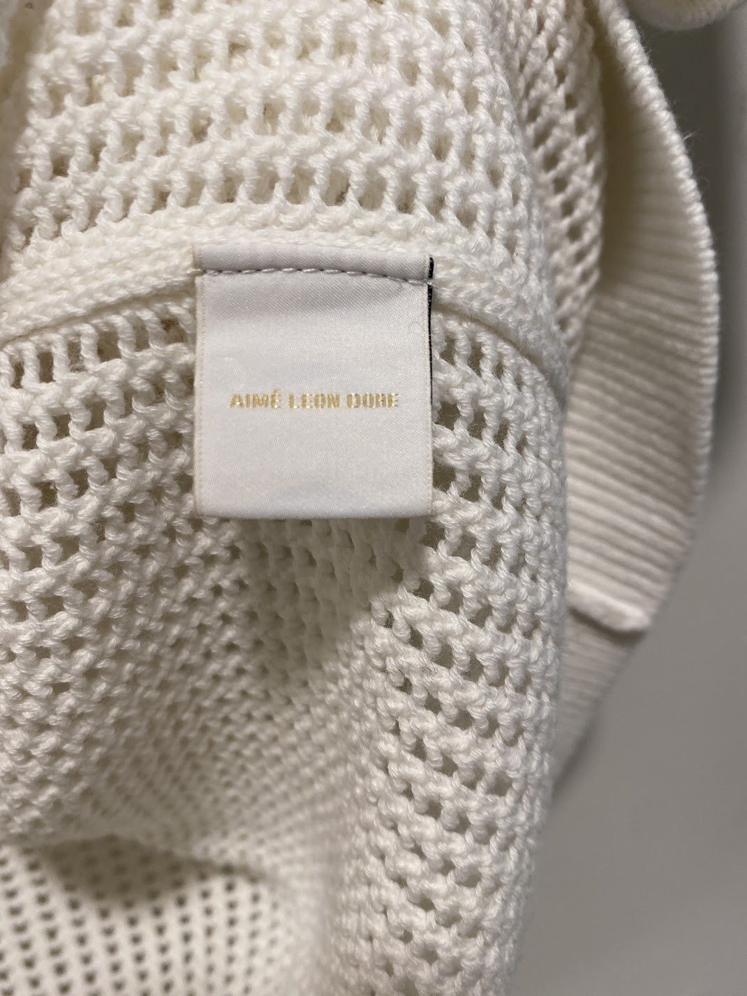 Aime Leon Dore Aime Leon Dore / ALD Mesh Knit Polo Coconut S/S 22 Size US XL / EU 56 / 4 - 5 Thumbnail