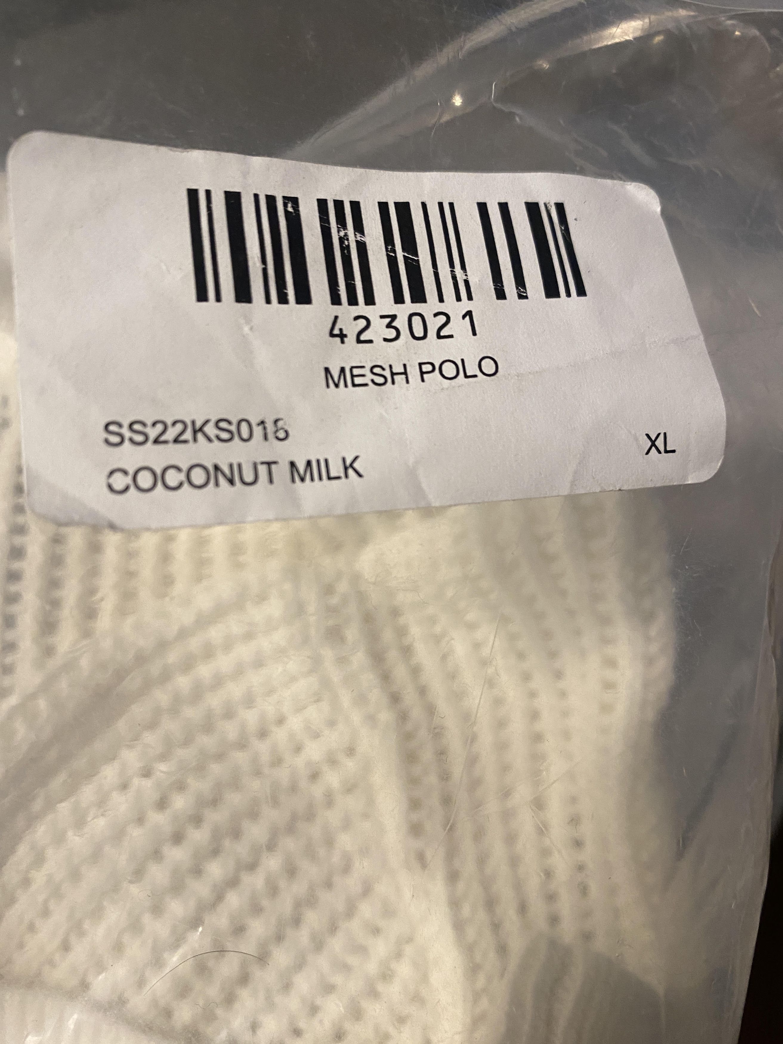 Aime Leon Dore Aime Leon Dore / ALD Mesh Knit Polo Coconut S/S 22 Size US XL / EU 56 / 4 - 7 Thumbnail
