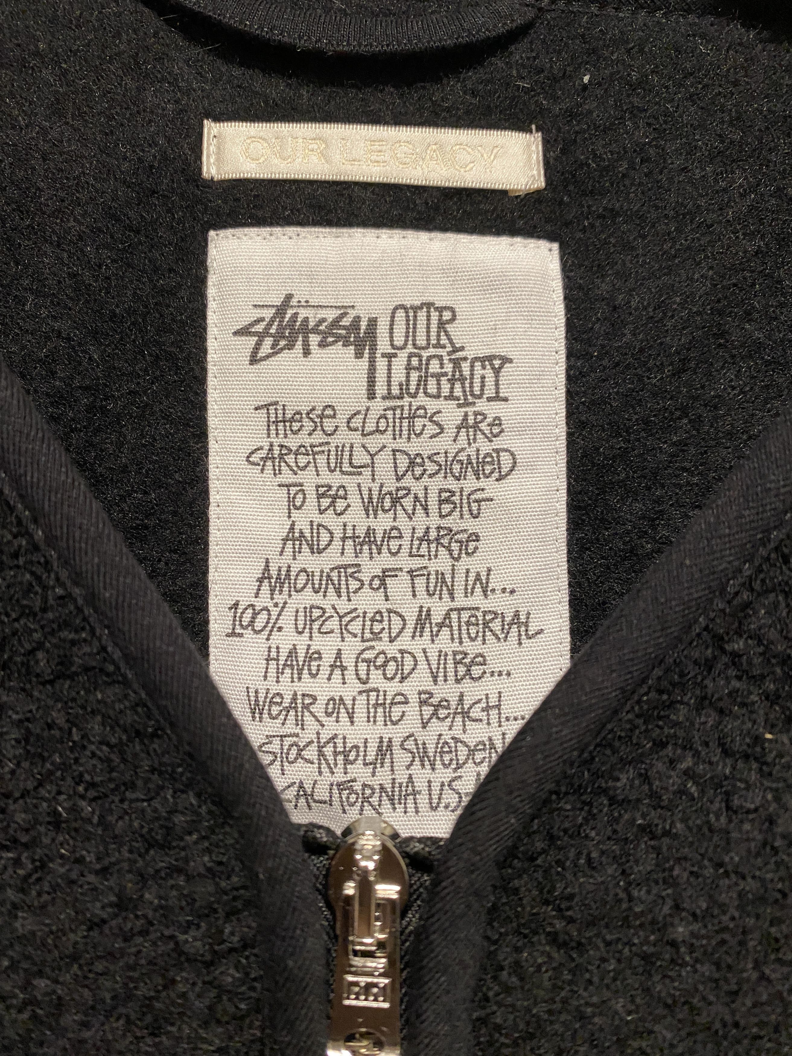 Our Legacy × Stussy Our Legacy × Stussy LINER BLACK RECYCLED WOOL Fleece jacket Size US M / EU 48-50 / 2 - 8 Thumbnail