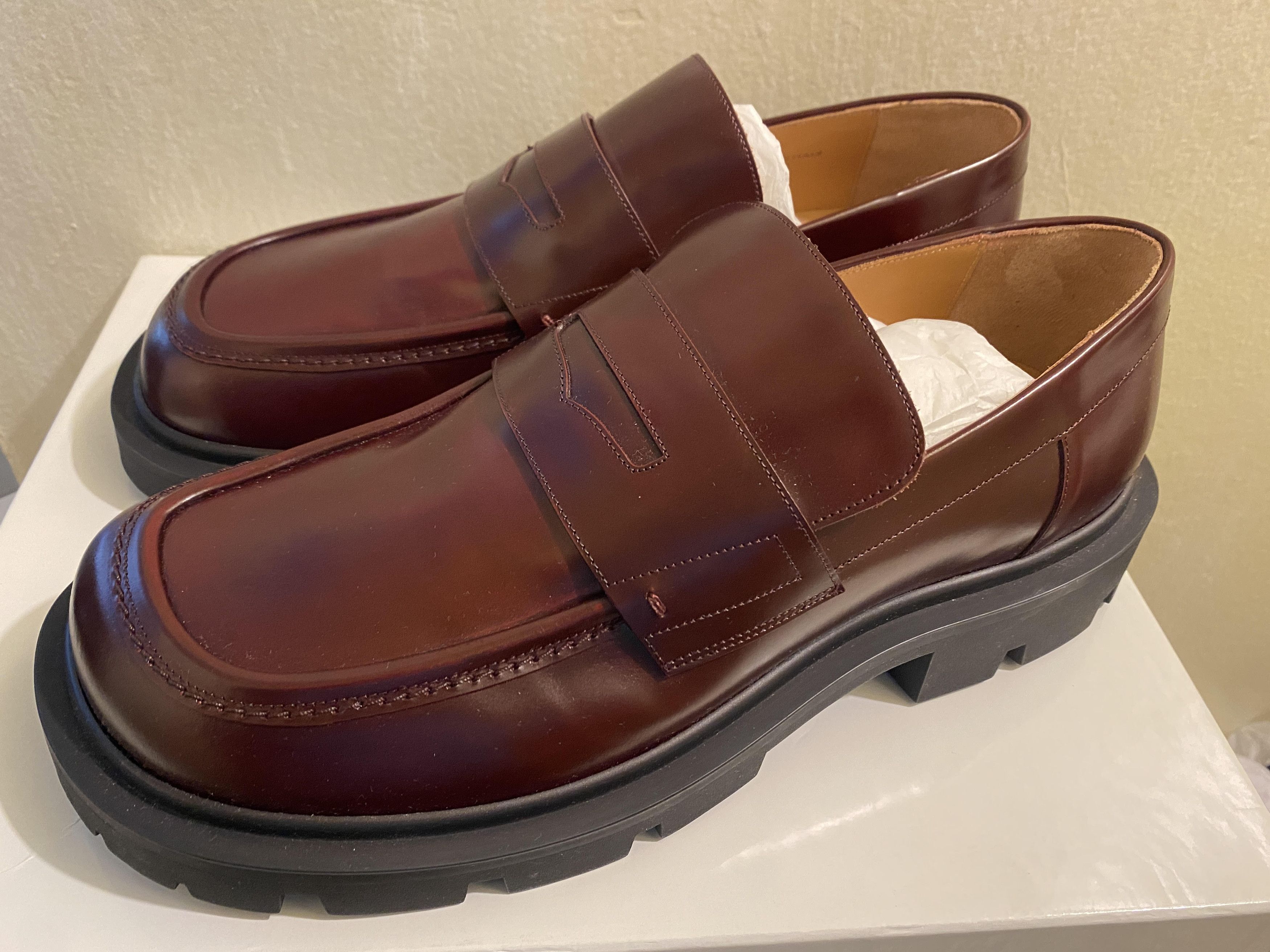 Maison Margiela maison margiela lug brown loafer penny leather chunky Size US 10 / EU 43 - 3 Thumbnail