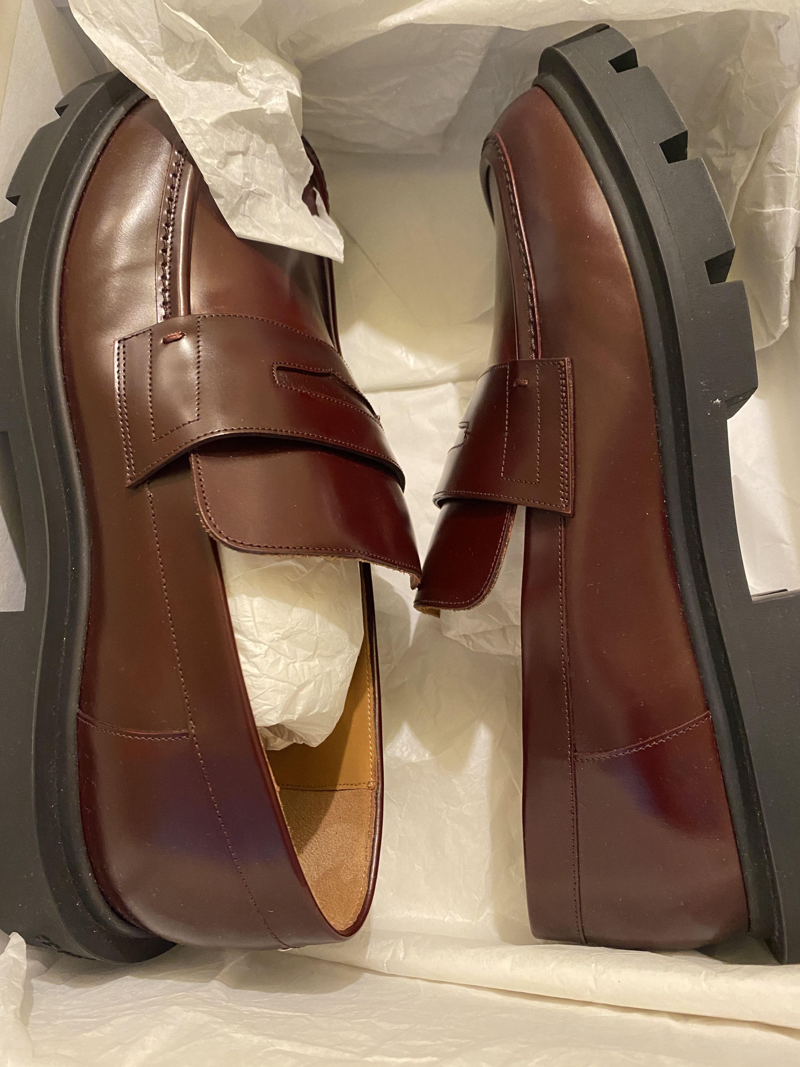 Maison Margiela maison margiela lug brown loafer penny leather chunky Size US 10 / EU 43 - 1 Thumbnail