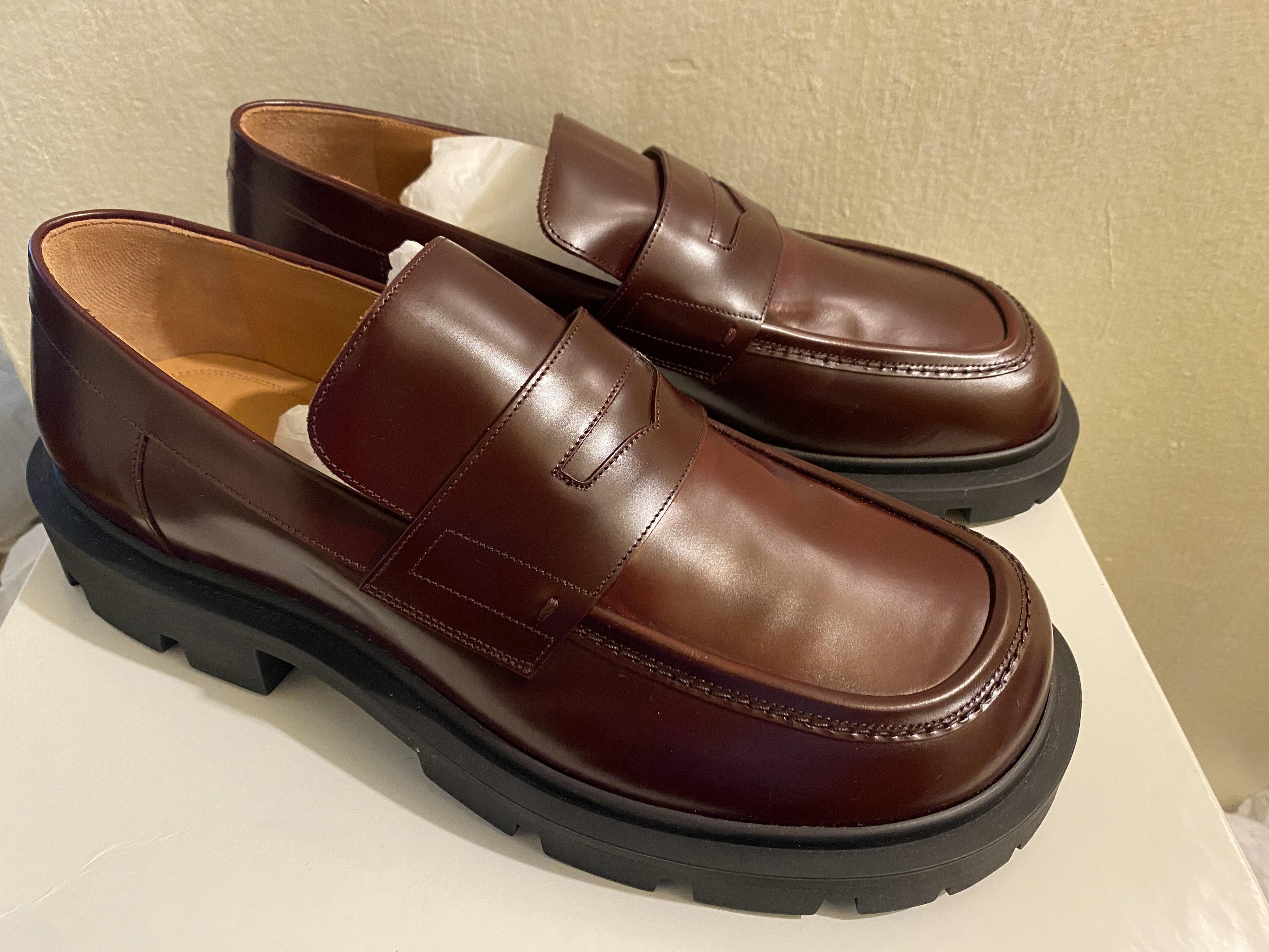 Maison Margiela maison margiela lug brown loafer penny leather chunky Size US 10 / EU 43 - 7 Thumbnail