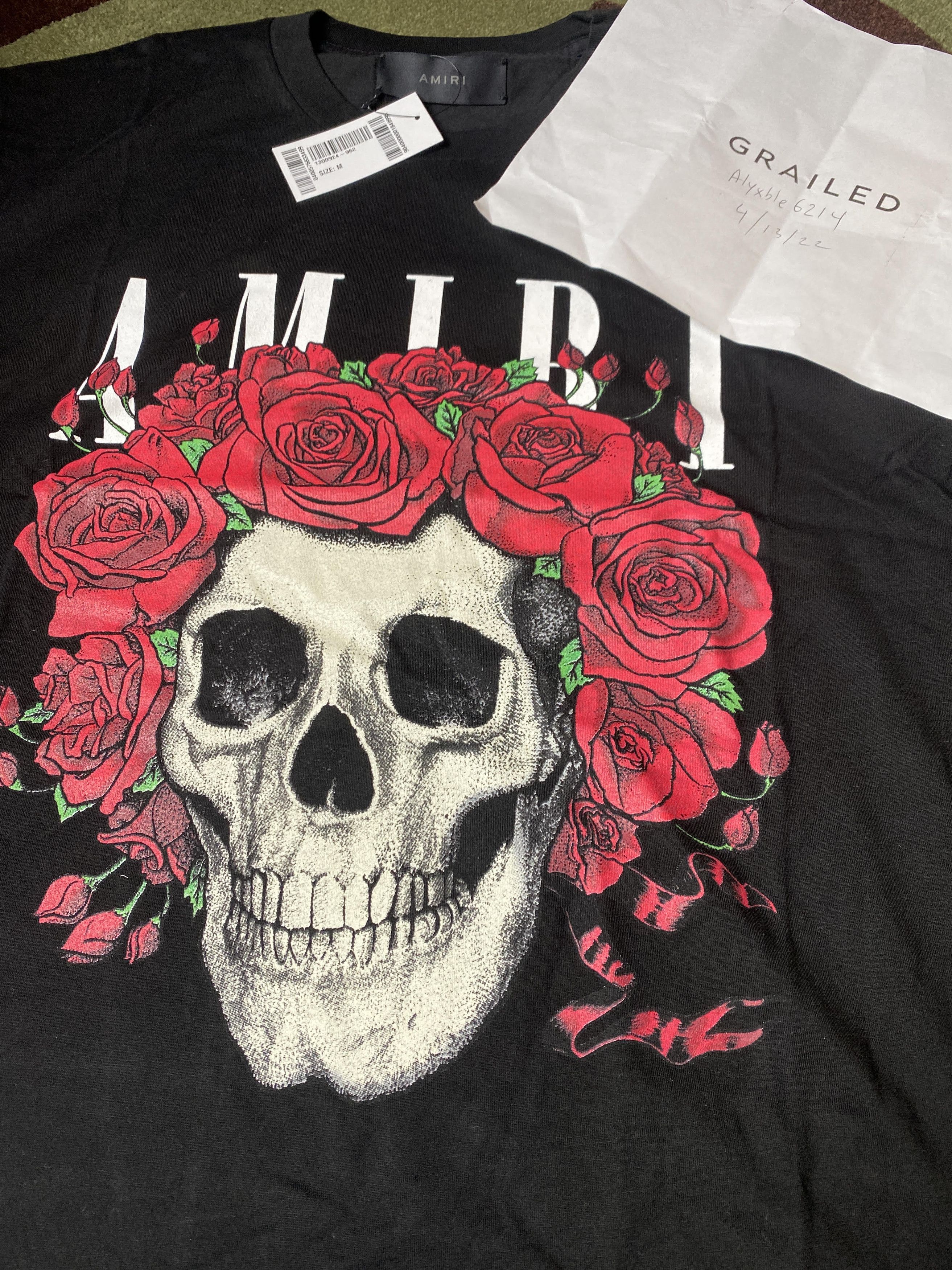 Amiri amiri Grateful Dead Skull Tee T-shirt Black size Medium Size US M / EU 48-50 / 2 - 13 Thumbnail