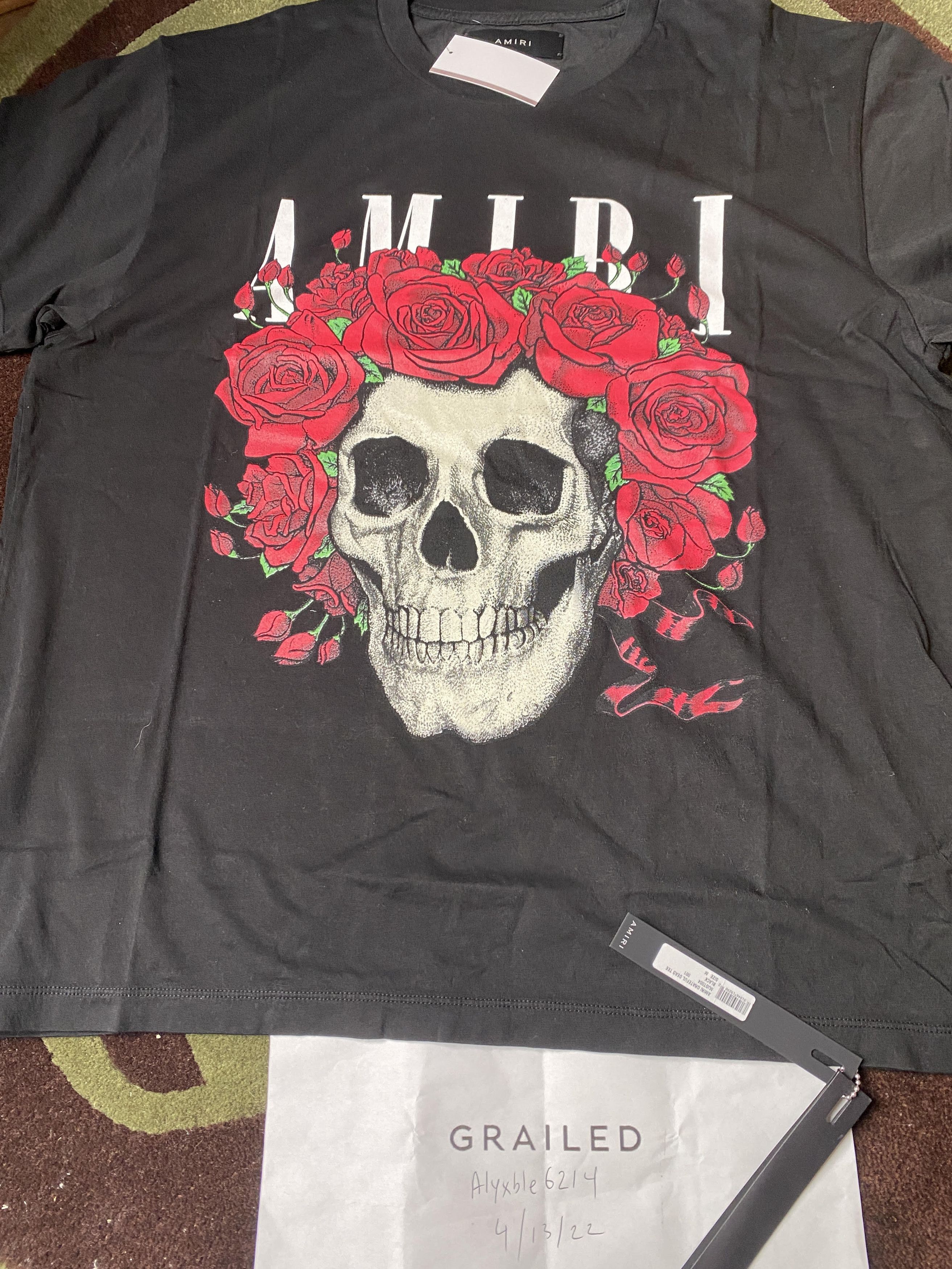 Amiri amiri Grateful Dead Skull Tee T-shirt Black size Medium Size US M / EU 48-50 / 2 - 10 Thumbnail
