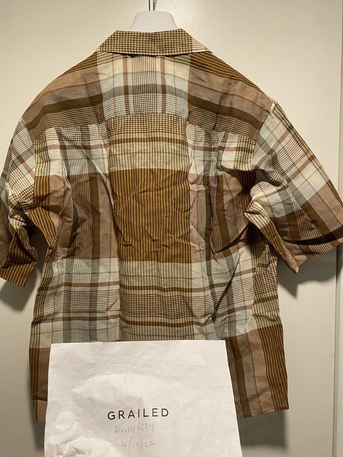 Lemaire Lemaire checked camp collar linen cotton shirt size IT 48 Size US M / EU 48-50 / 2 - 6 Thumbnail