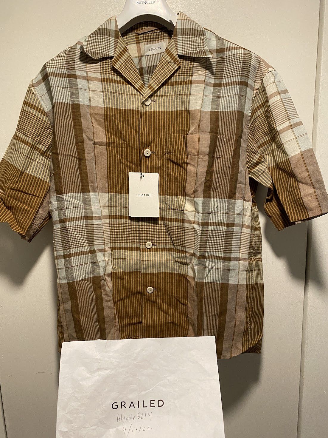 Lemaire Lemaire checked camp collar linen cotton shirt size IT 48 Size US M / EU 48-50 / 2 - 1 Thumbnail