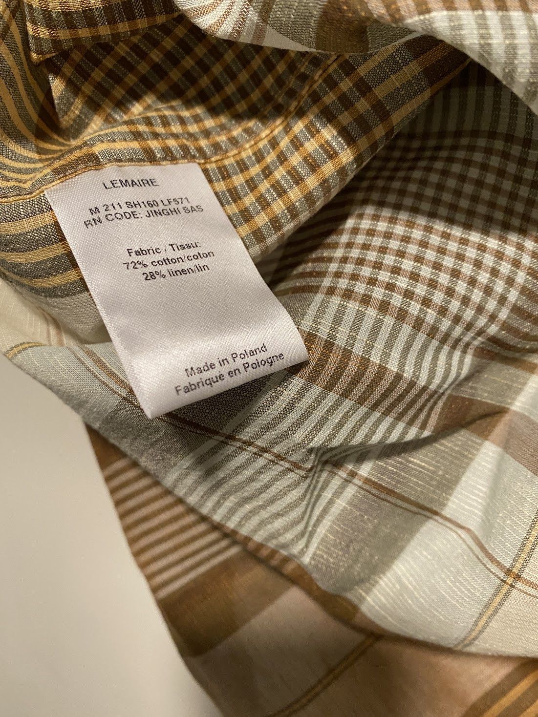Lemaire Lemaire checked camp collar linen cotton shirt size IT 48 Size US M / EU 48-50 / 2 - 2 Thumbnail