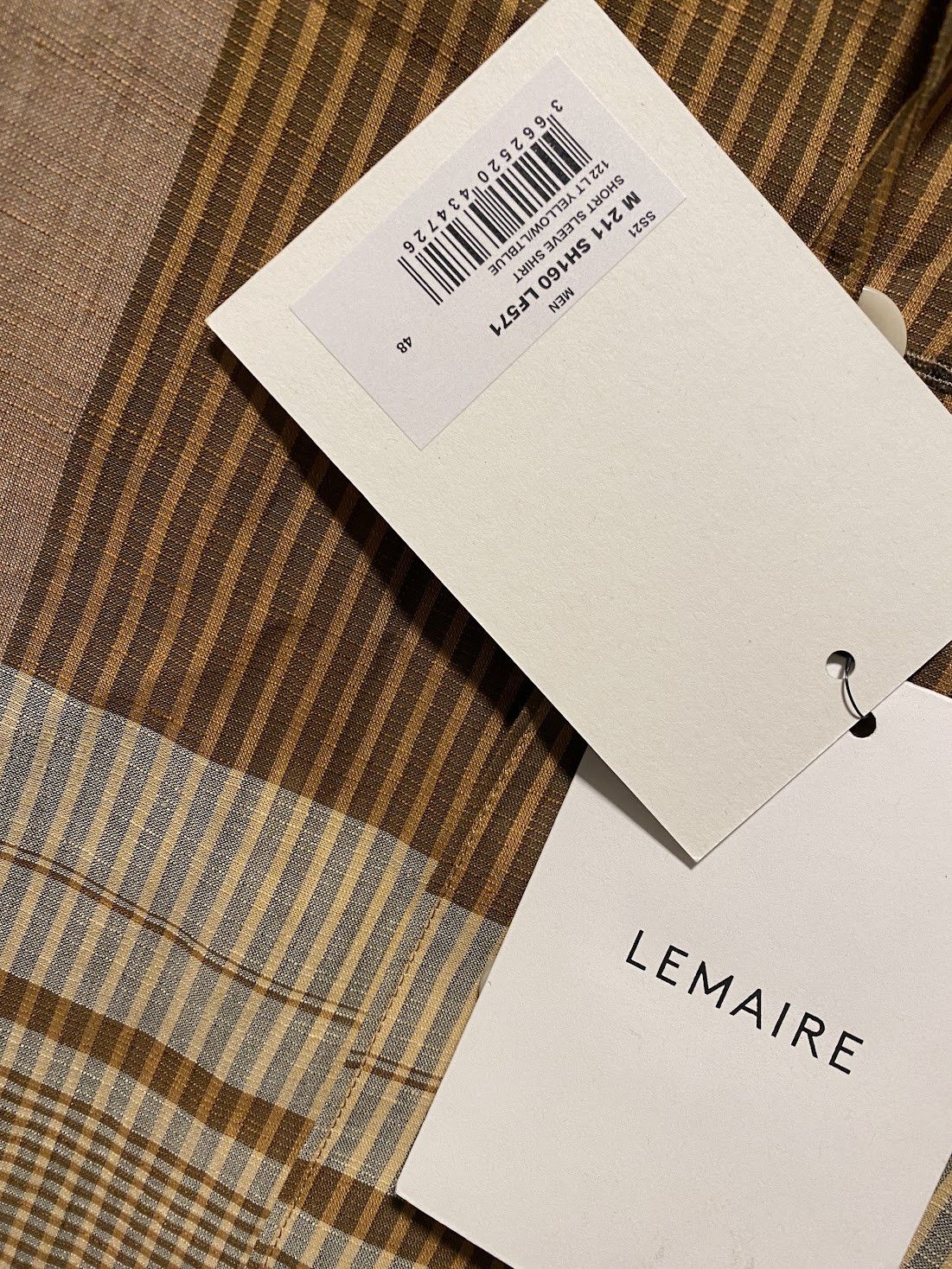 Lemaire Lemaire checked camp collar linen cotton shirt size IT 48 Size US M / EU 48-50 / 2 - 5 Thumbnail