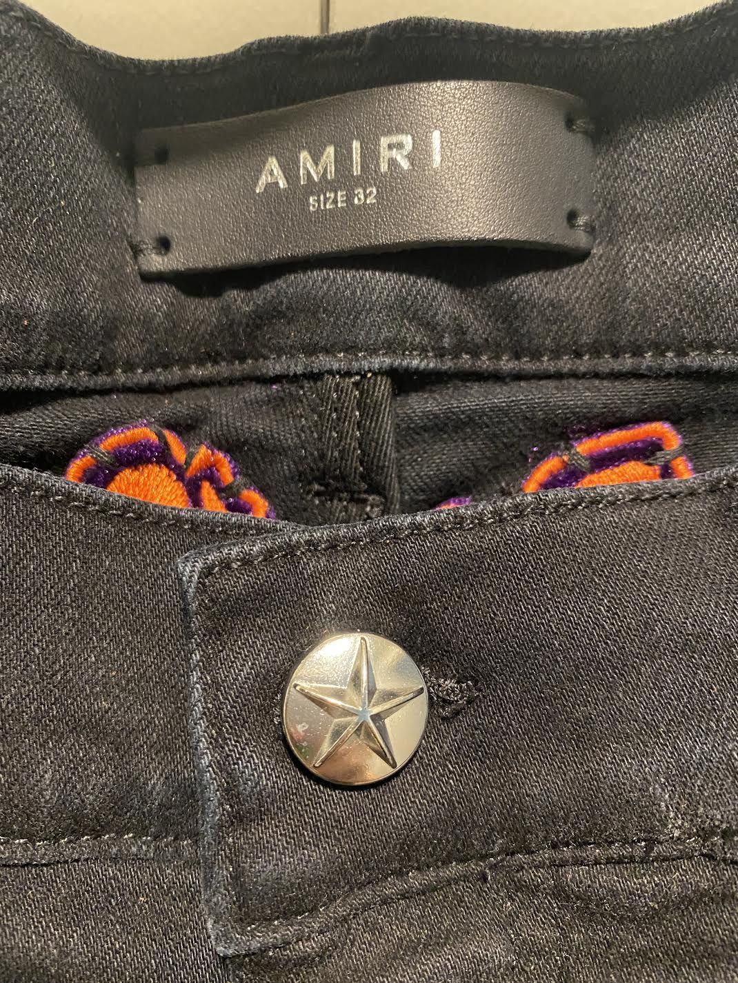Amiri AMIRI Chemist Leather Stars Jean Orange / Black size 32 Size US 32 / EU 48 - 6 Thumbnail