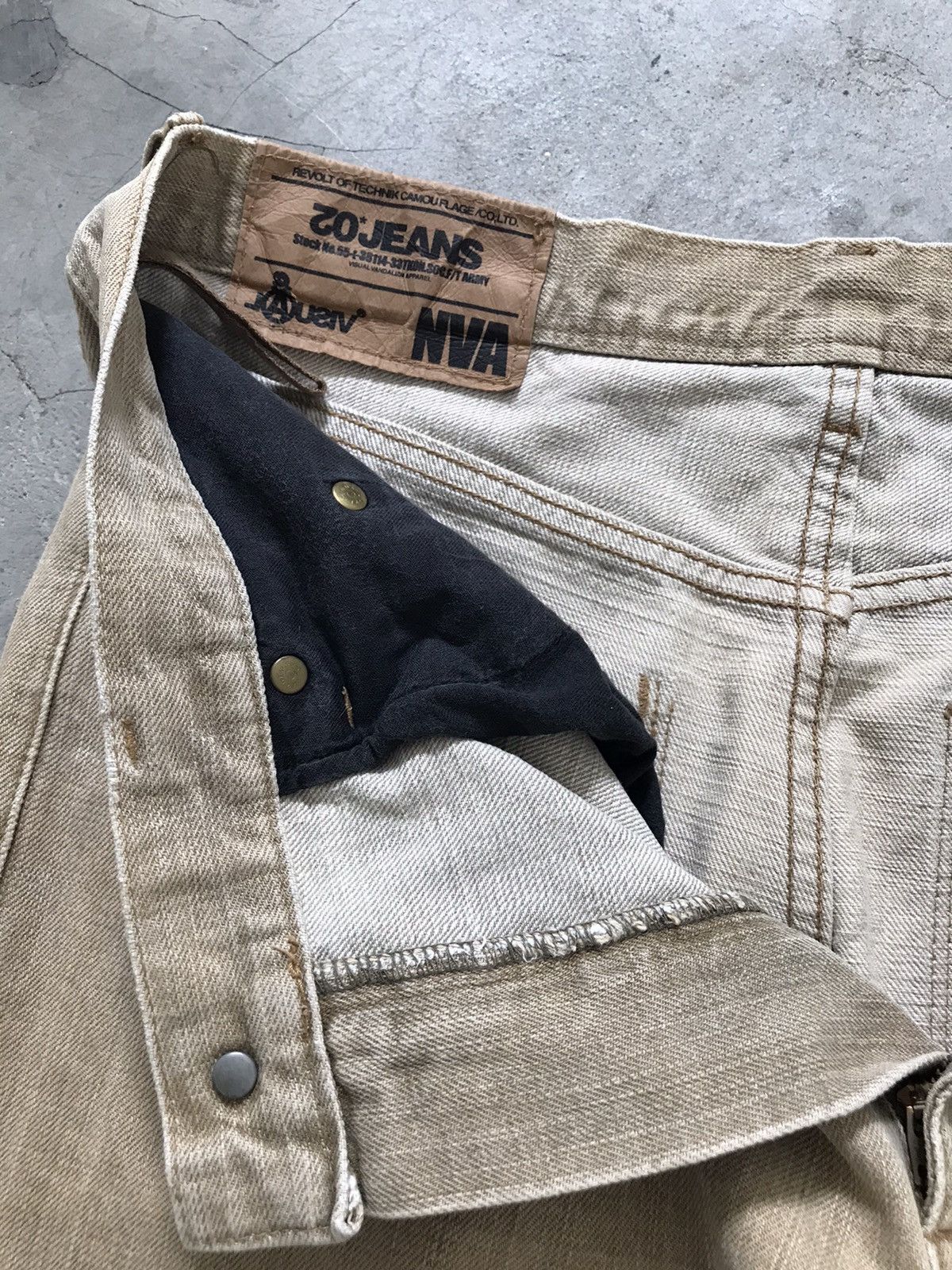 Japanese Brand tek*ONE Agriculture Visual Vandalizm Denim Jeans Size US 32 / EU 48 - 15 Thumbnail