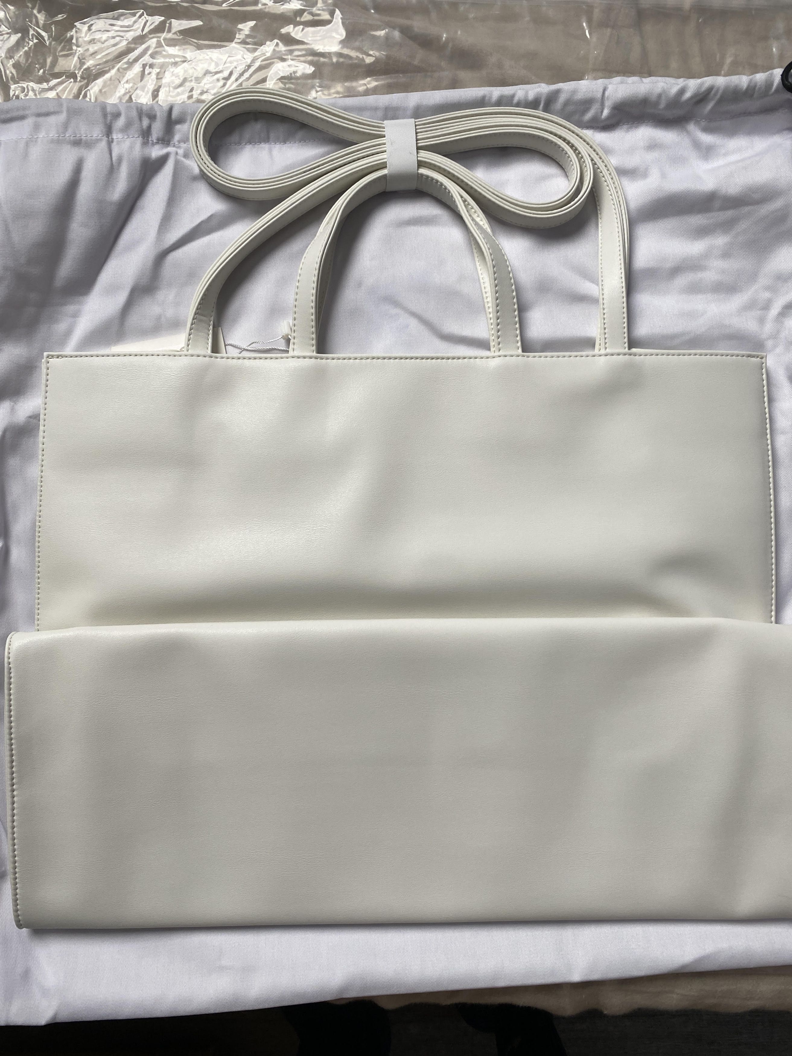 Telfar telfar white large shopping bag tote Size ONE SIZE - 4 Thumbnail