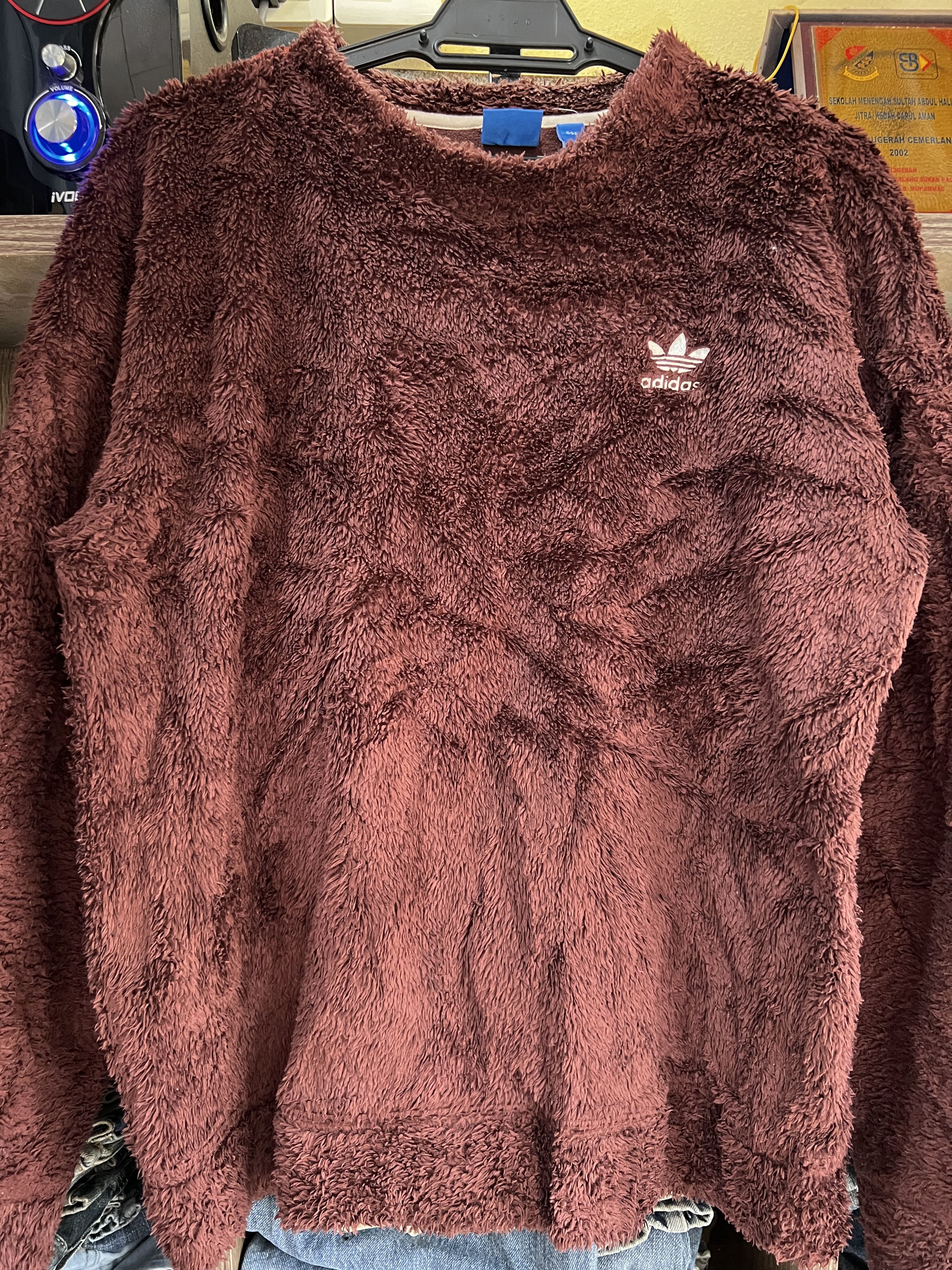 Adidas 🔥Vintage Adidas Deep Pile Faux Fur Sweatshirts Size US M / EU 48-50 / 2 - 6 Thumbnail