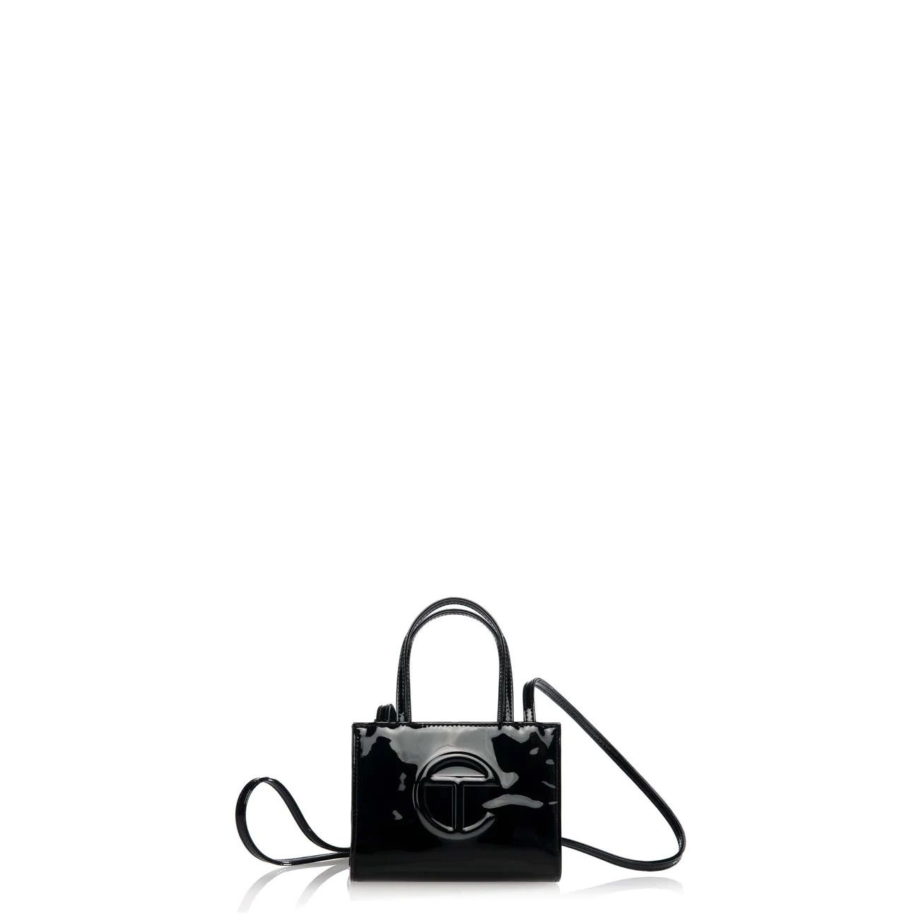 Telfar Small Black Patent Shopping Bag Size ONE SIZE - 3 Thumbnail