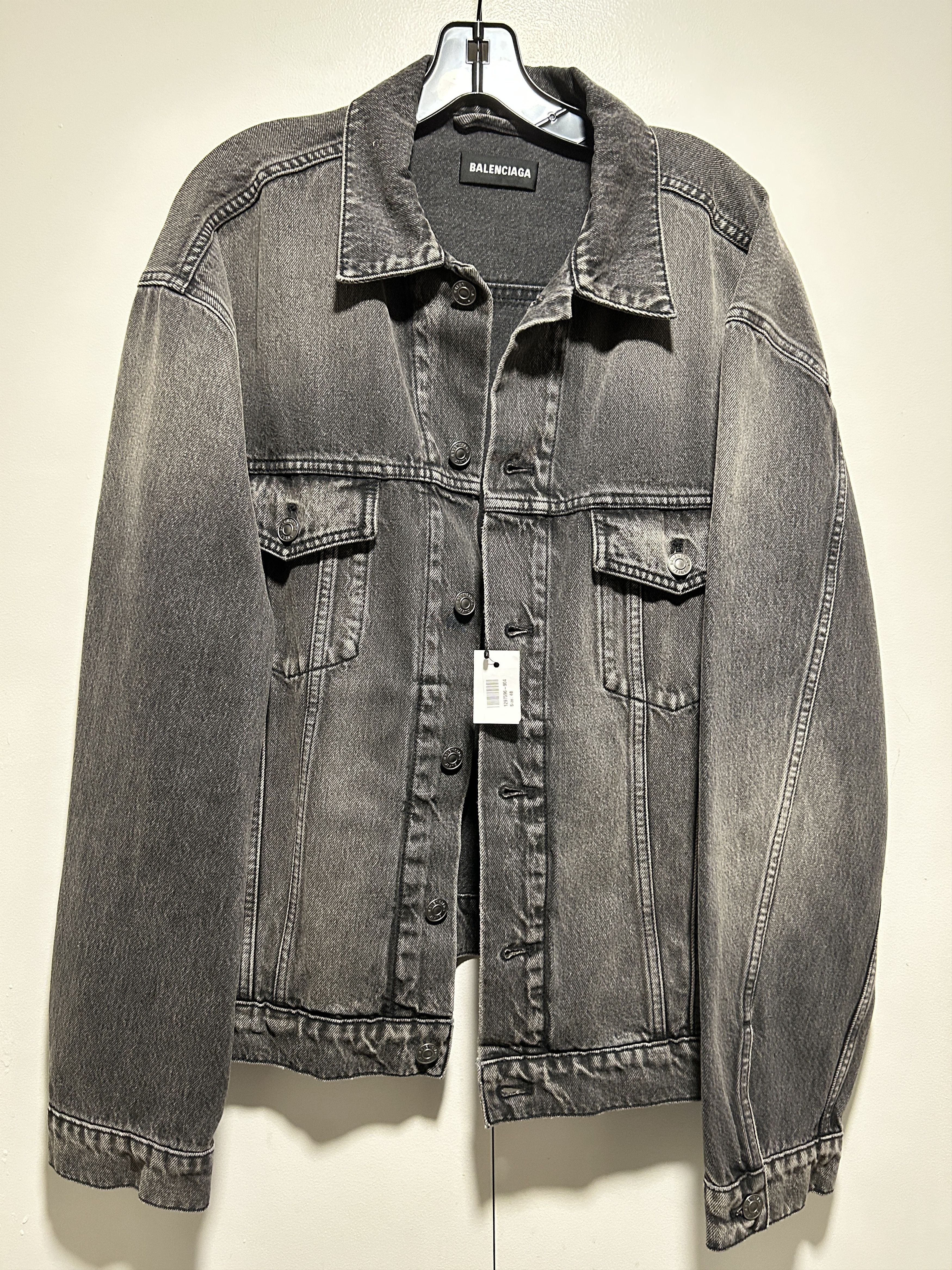 Balenciaga notre dome jacket denim black oversized printed Paris Size US M / EU 48-50 / 2 - 6 Thumbnail