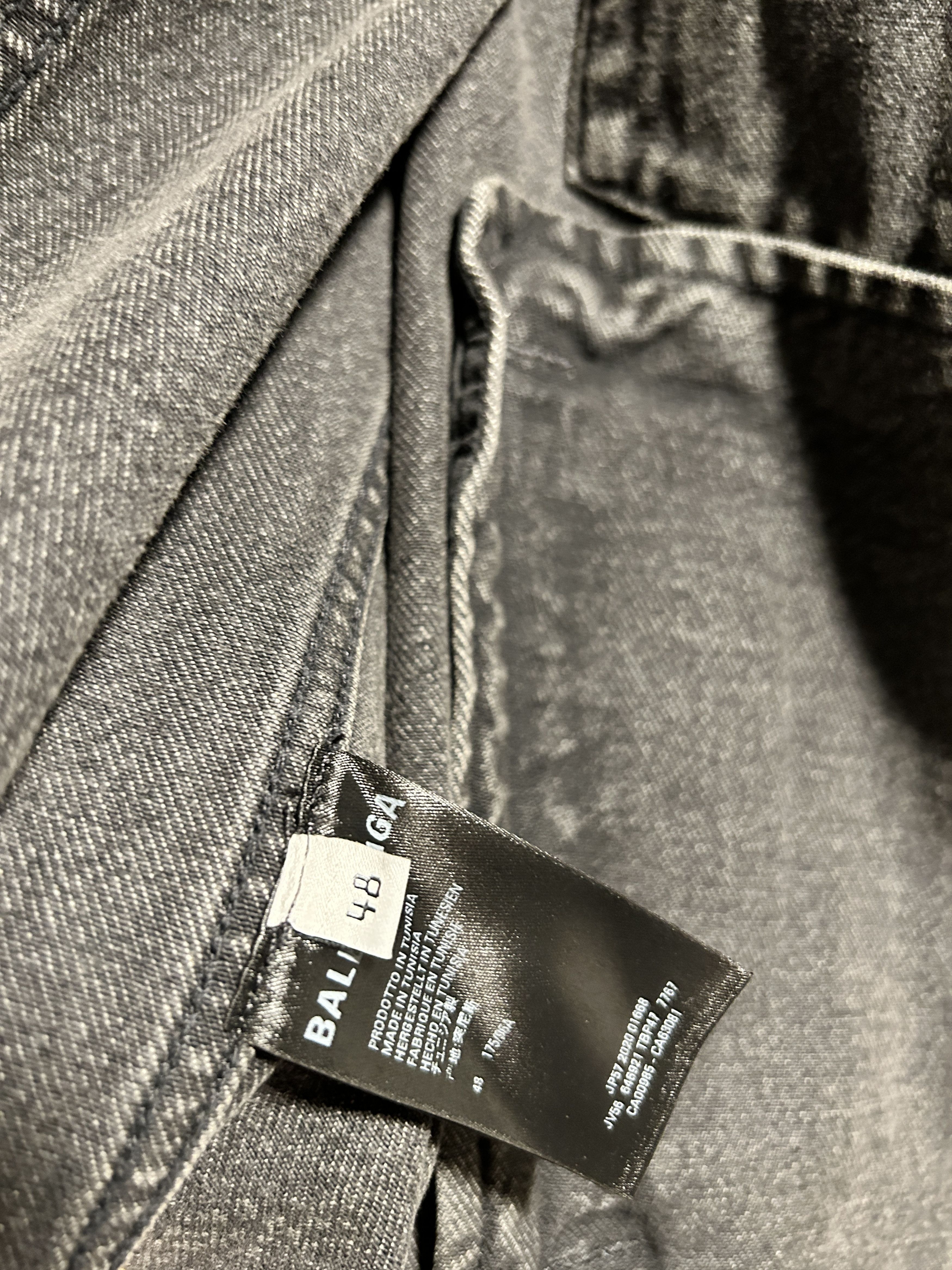 Balenciaga notre dome jacket denim black oversized printed Paris Size US M / EU 48-50 / 2 - 2 Thumbnail