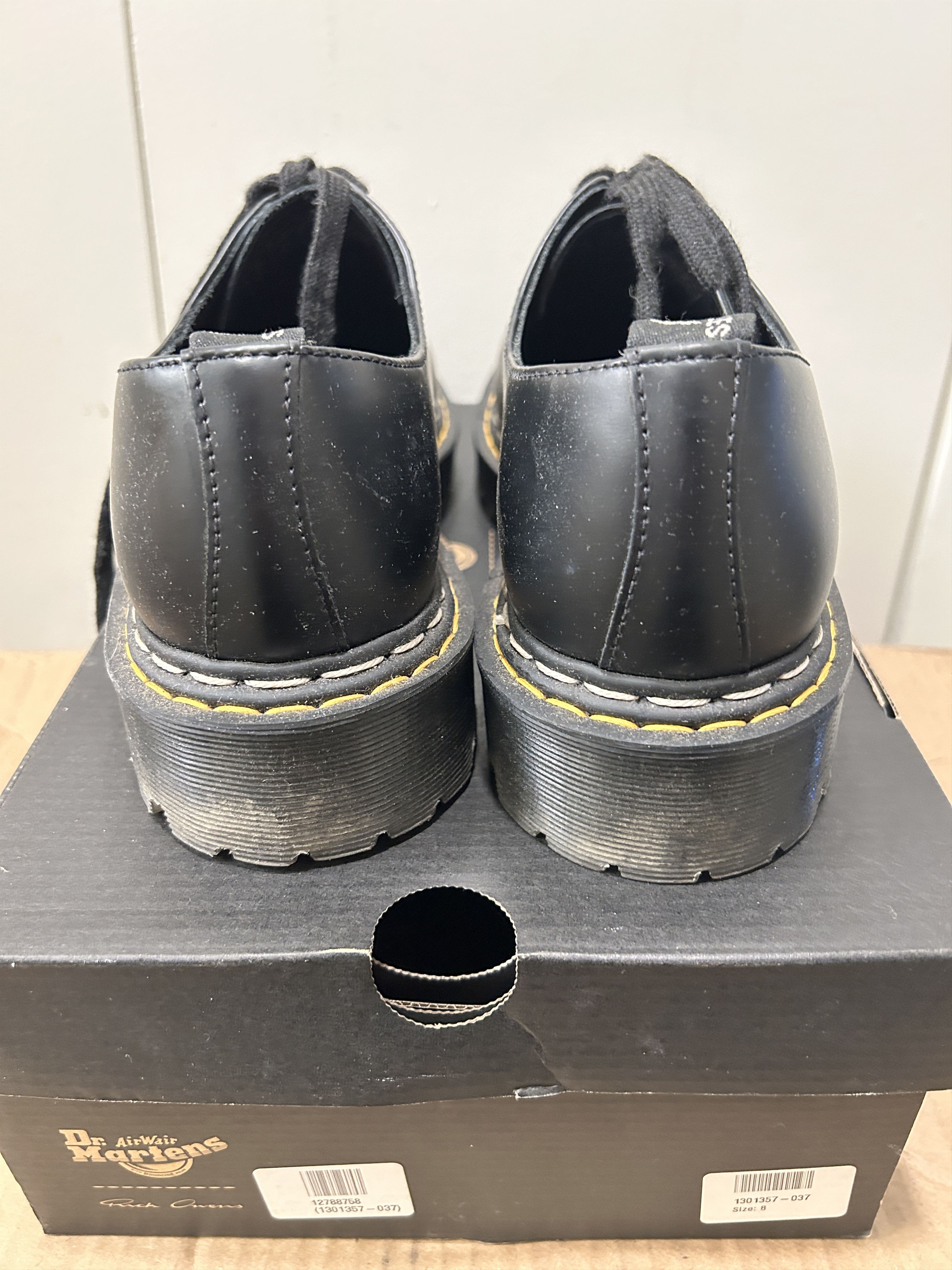 Dr. Martens × Rick Owens 1461 Bex Derbys Black platform shoes Size US 9 / EU 42 - 8 Thumbnail