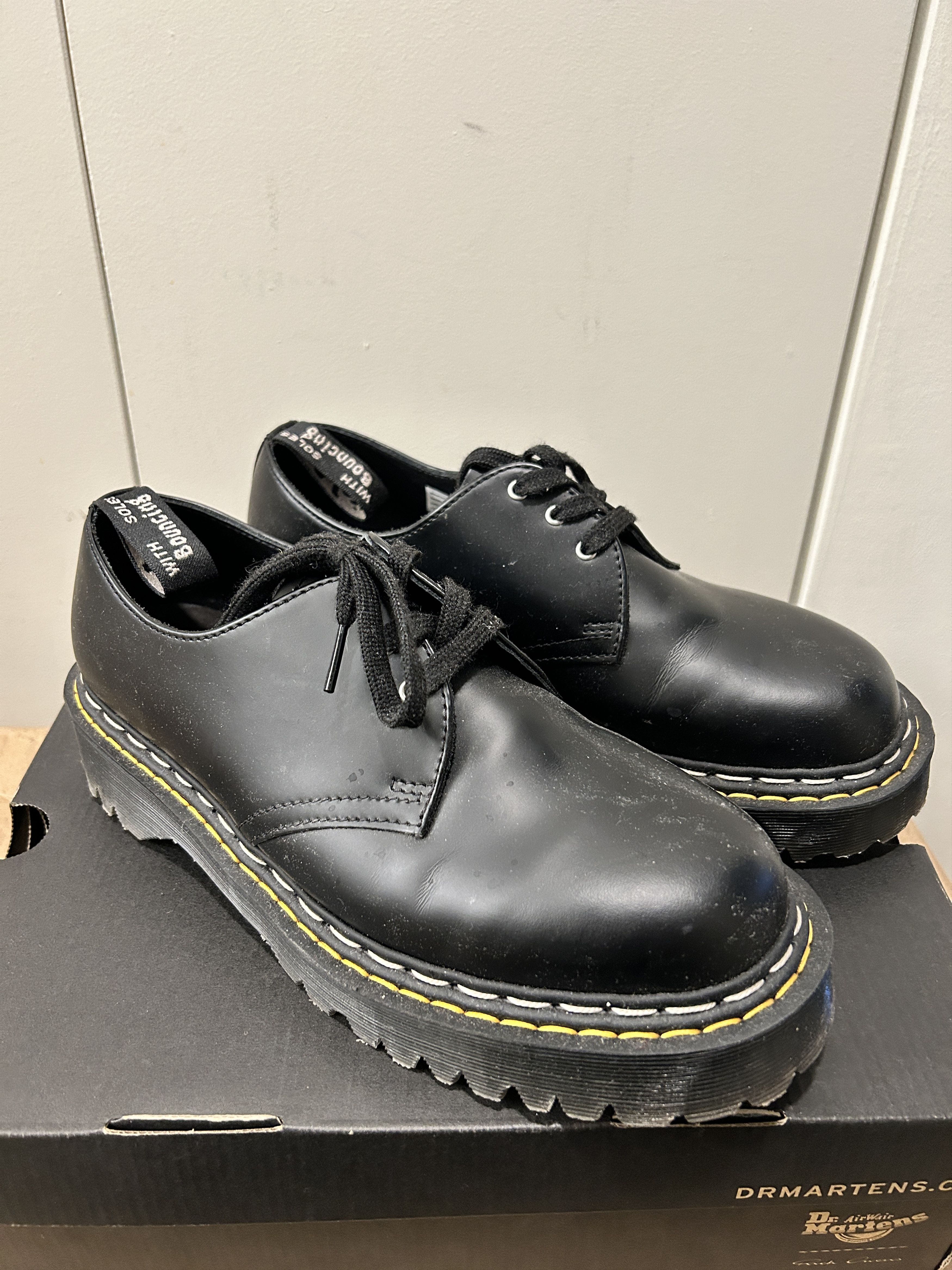 Dr. Martens × Rick Owens 1461 Bex Derbys Black platform shoes Size US 9 / EU 42 - 2 Thumbnail