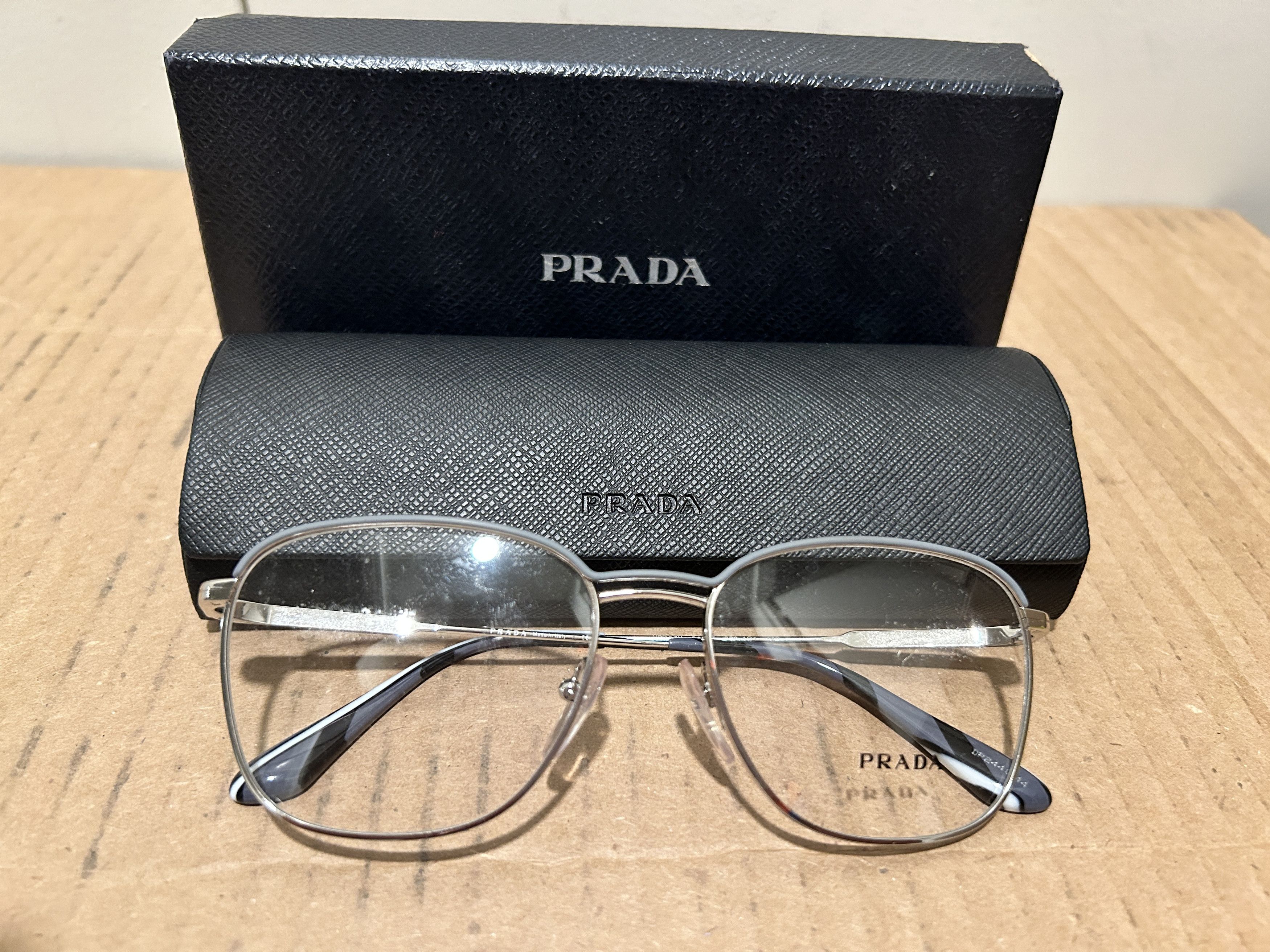 image of Prada Vpr 57V 54-17 329-101 140 Optical Glasses Silver, Men's