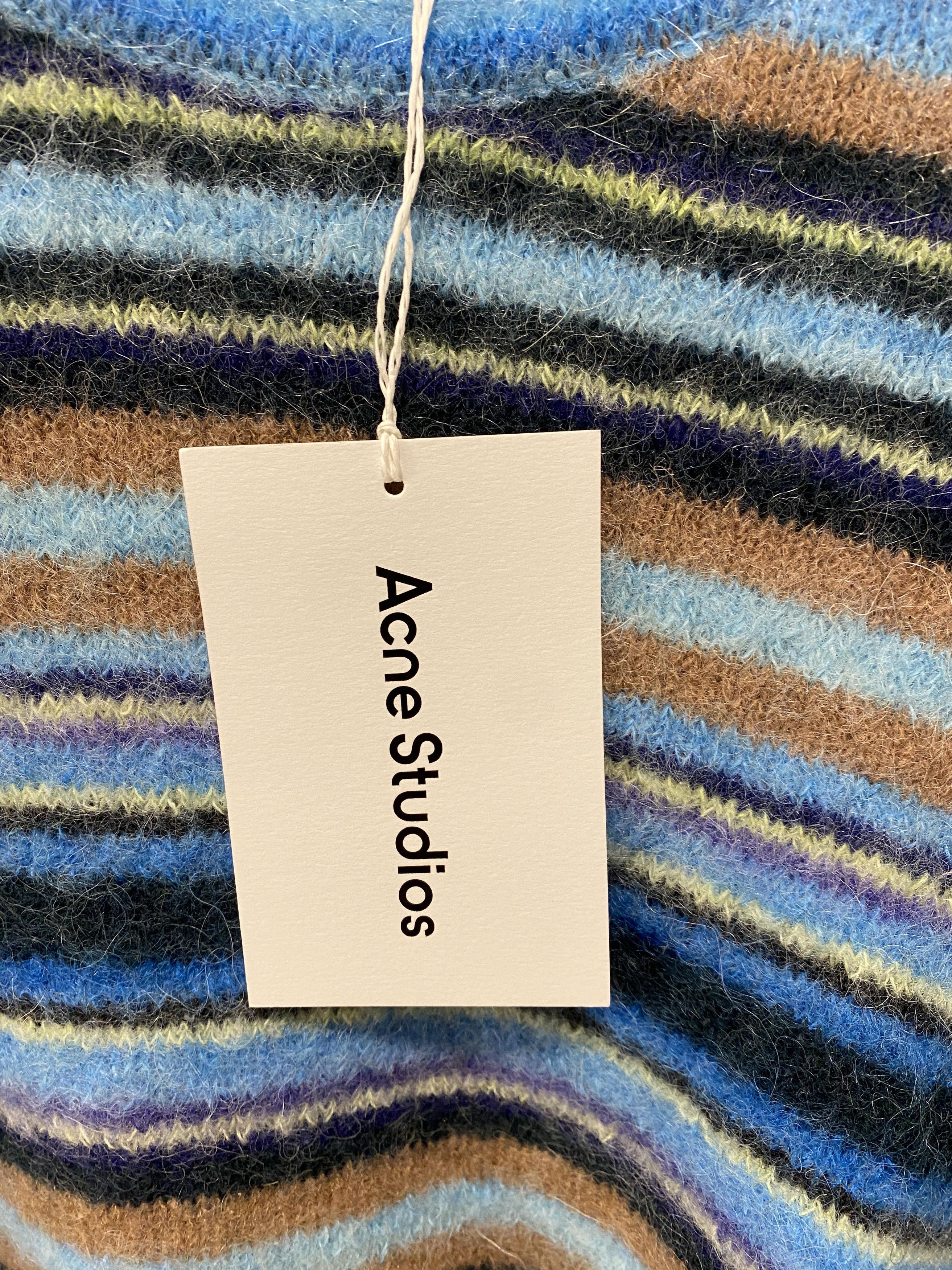 Acne Studios Acne Studios Nosti Sweater Mohair Seasonal Stripe Azure Blue Size US L / EU 52-54 / 3 - 7 Thumbnail