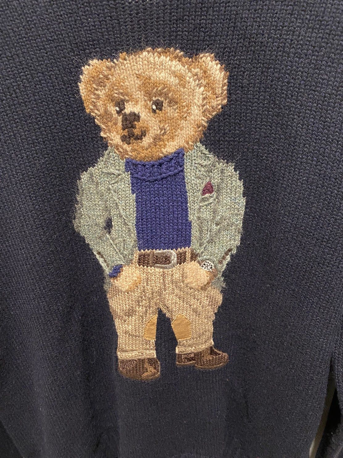 Ralph Lauren Purple Label Ralph Lauren purple label bear sweater knit navy cashmere Size US M / EU 48-50 / 2 - 2 Thumbnail