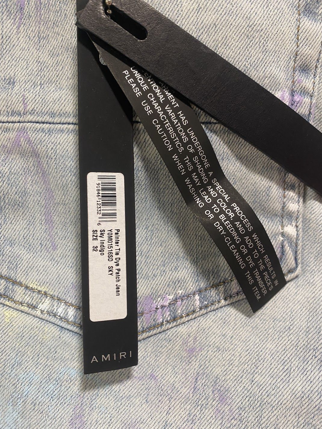 Amiri AMIRI Painter Tie Dye Patch Jean Sky Indigo Size US 32 / EU 48 - 5 Thumbnail