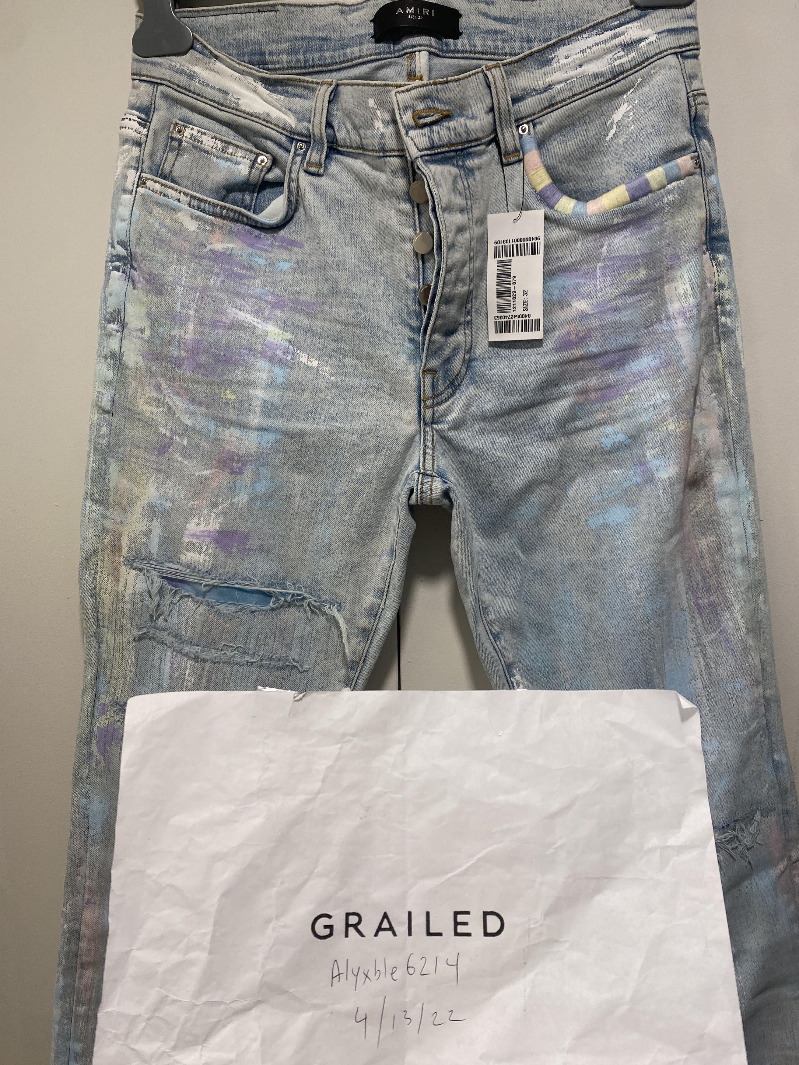 Amiri AMIRI Painter Tie Dye Patch Jean Sky Indigo Size US 32 / EU 48 - 8 Thumbnail