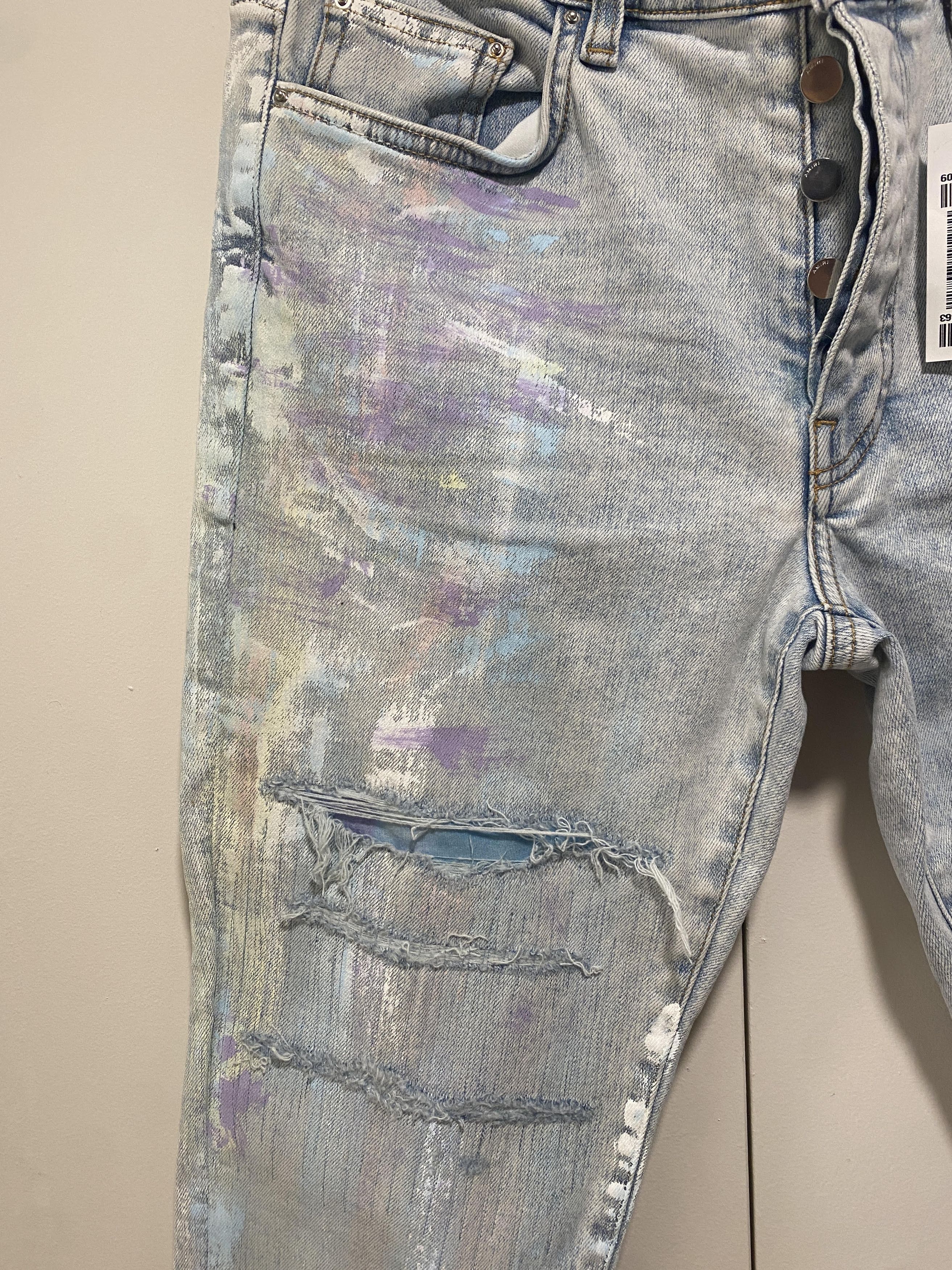 Amiri AMIRI Painter Tie Dye Patch Jean Sky Indigo Size US 32 / EU 48 - 10 Thumbnail