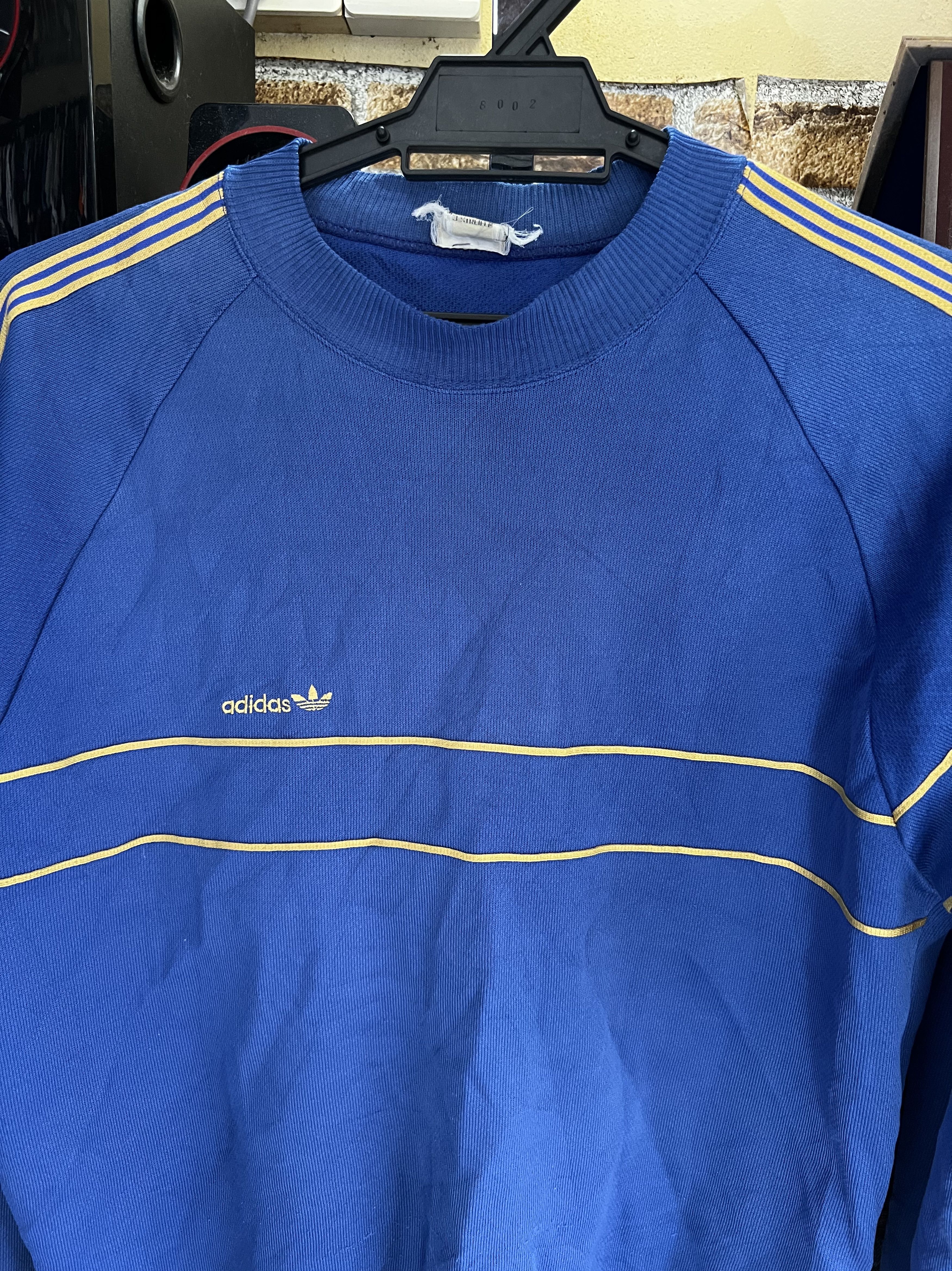 Adidas 🔥Vintage Adidas Techno 80s Gold Stripe Sweatshirts Size US S / EU 44-46 / 1 - 5 Thumbnail