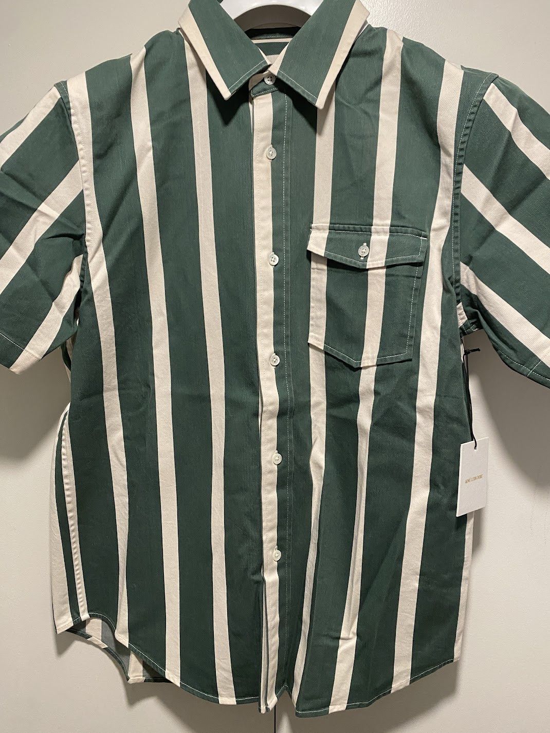 Aime Leon Dore Bold Stripe Short-sleeve Shirt size Medium Green Size US M / EU 48-50 / 2 - 1 Thumbnail