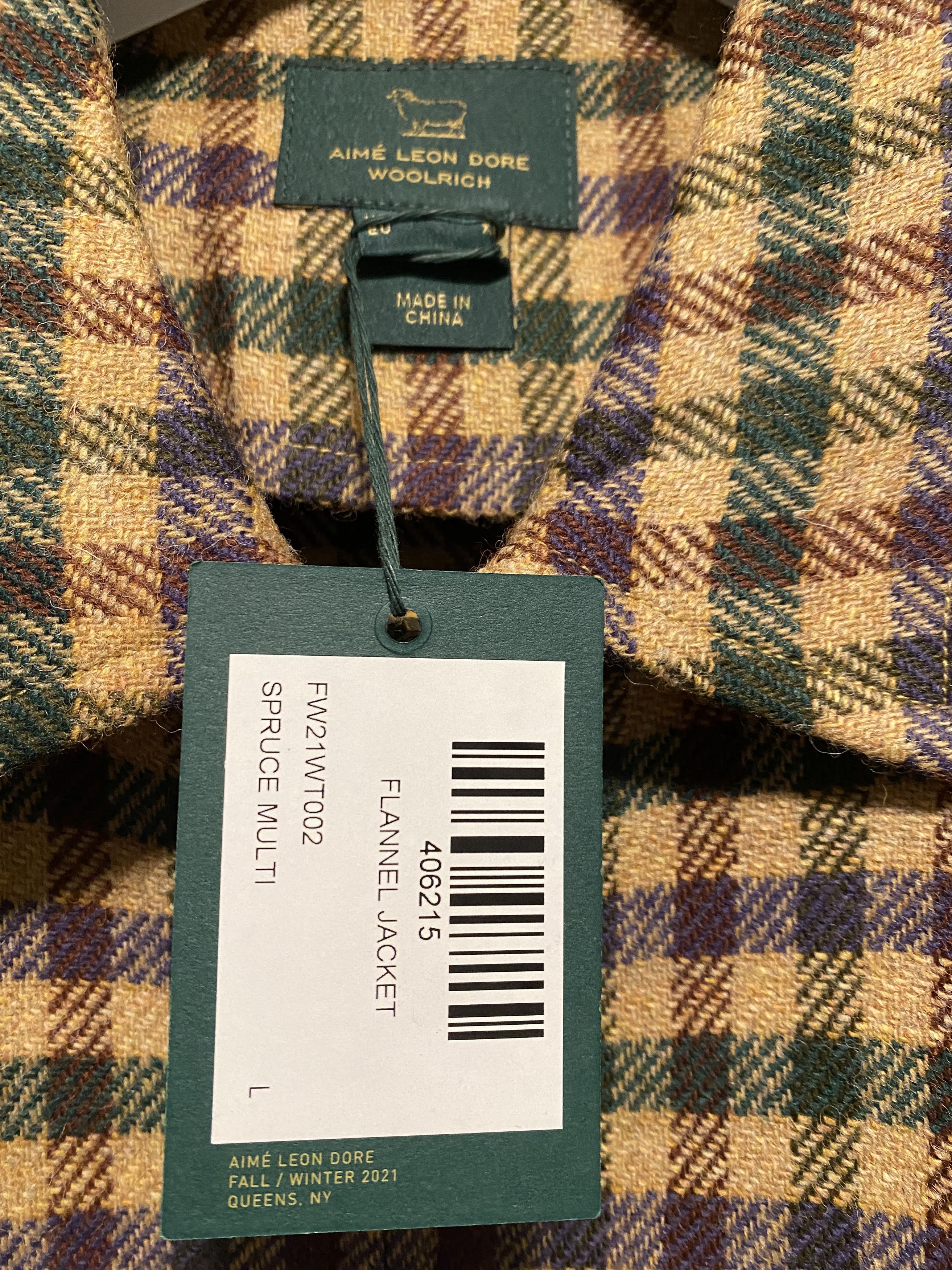 Aime Leon Dore × Woolrich Woolen Mills Woolrich Wool Flannel Overshirt Woolen Mills -spruce multi Size US L / EU 52-54 / 3 - 7 Thumbnail
