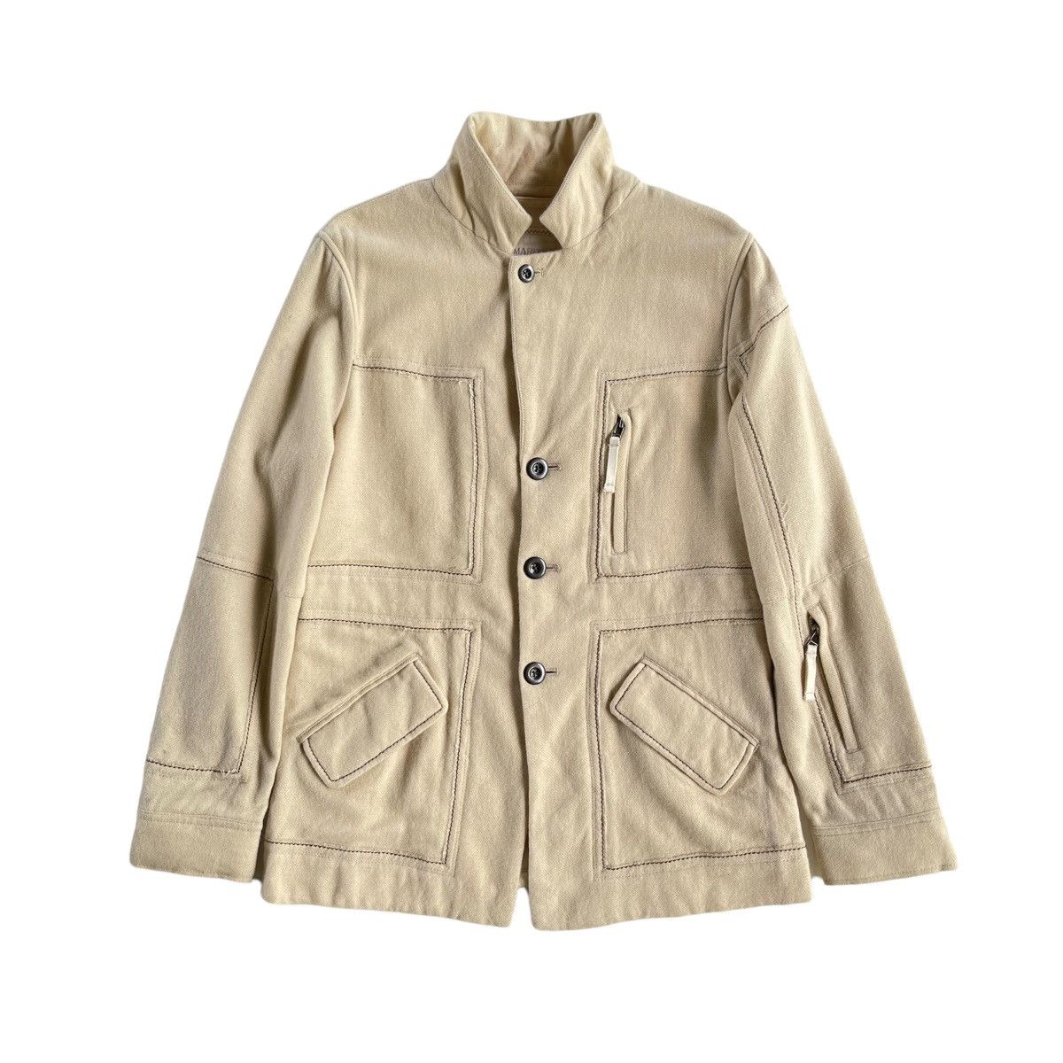 Marithe Francois Girboud Patchwork Wool Chore Jacket
