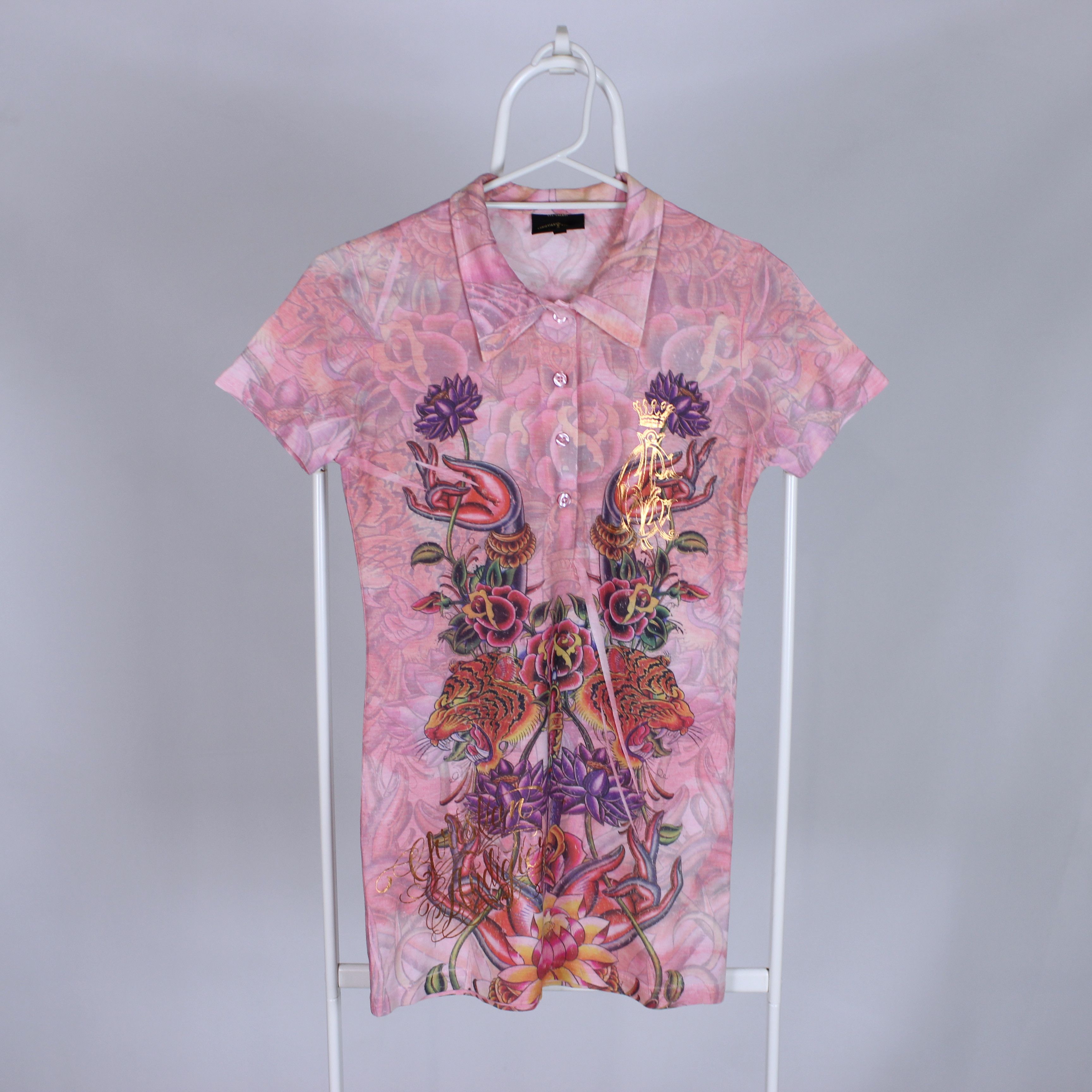 Christian Audigier Christian Audigier vintage blouses polo made in USA S Size S / US 4 / IT 40 - 1 Thumbnail