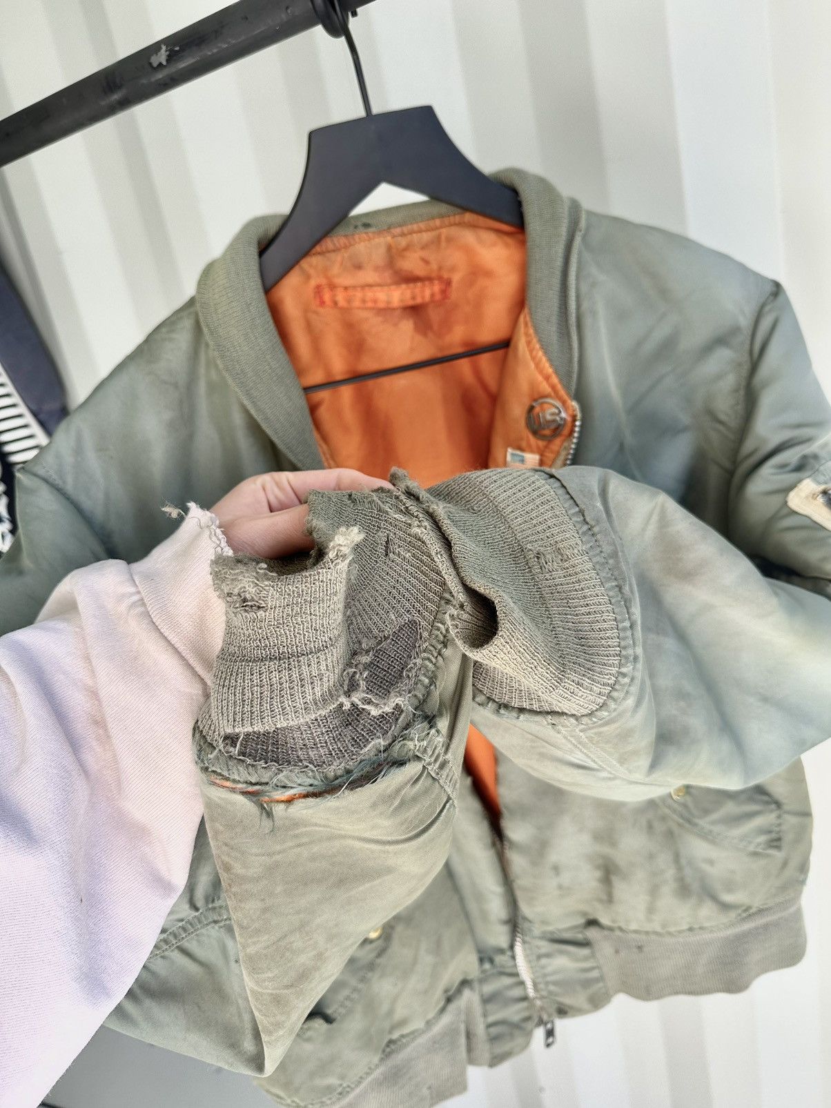 Other Thrashed Faded Ma1 Flight Bomber ERD Grunge Size US M / EU 48-50 / 2 - 3 Thumbnail