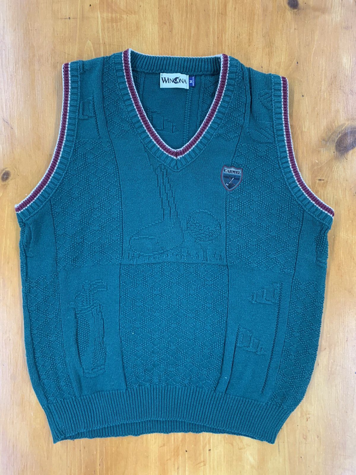 Vintage Vintage 1990s Tonal Golfer Sweater Vest Grailed