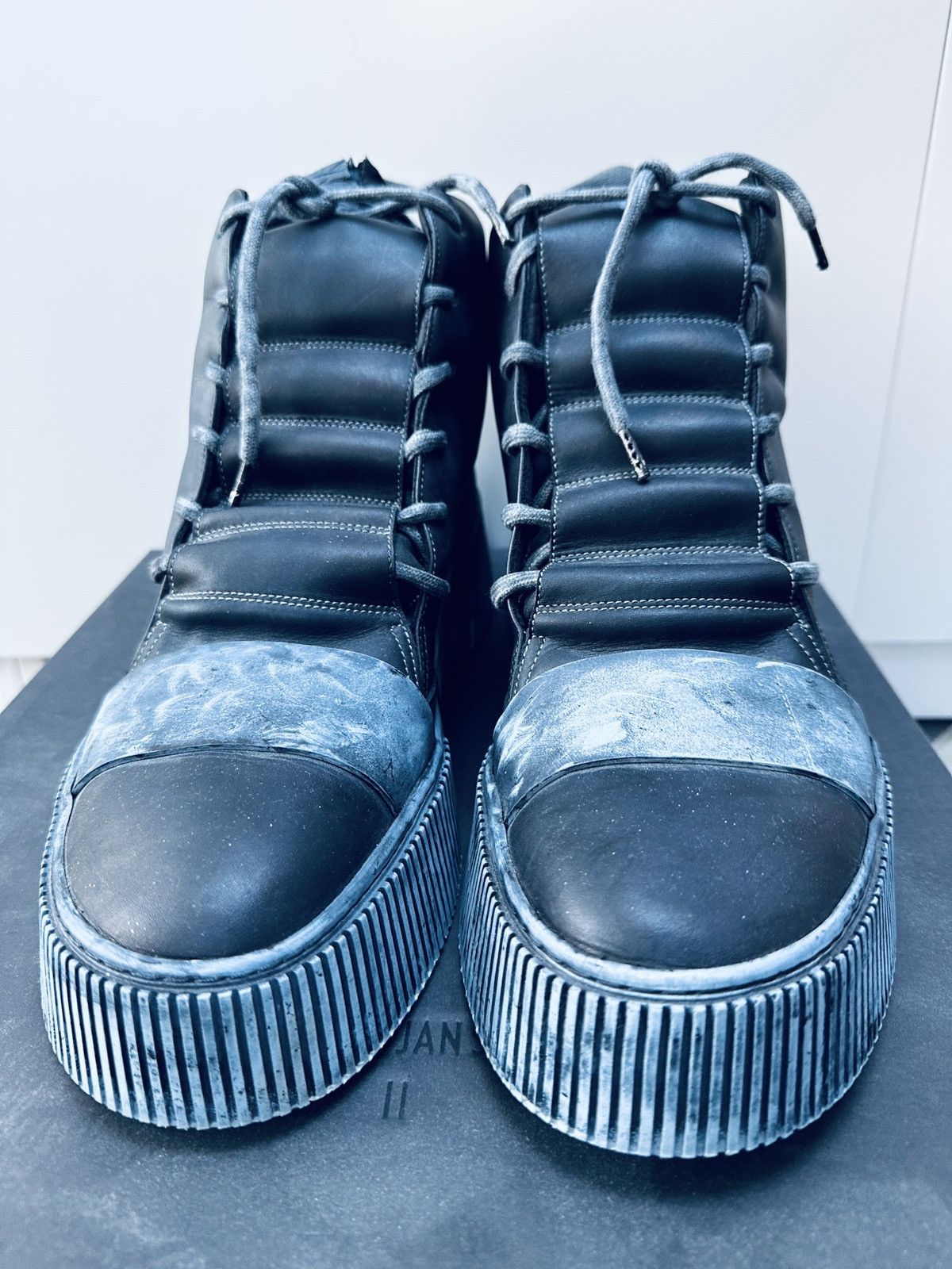 Pre-owned Boris Bidjan Saberi Nib Bamba 1.1 Ink Grey Size 47 Shoes