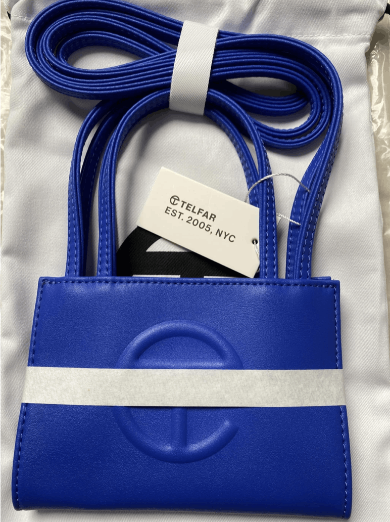 Telfar small painter's blue leather bag vegan tote Size ONE SIZE - 1 Thumbnail