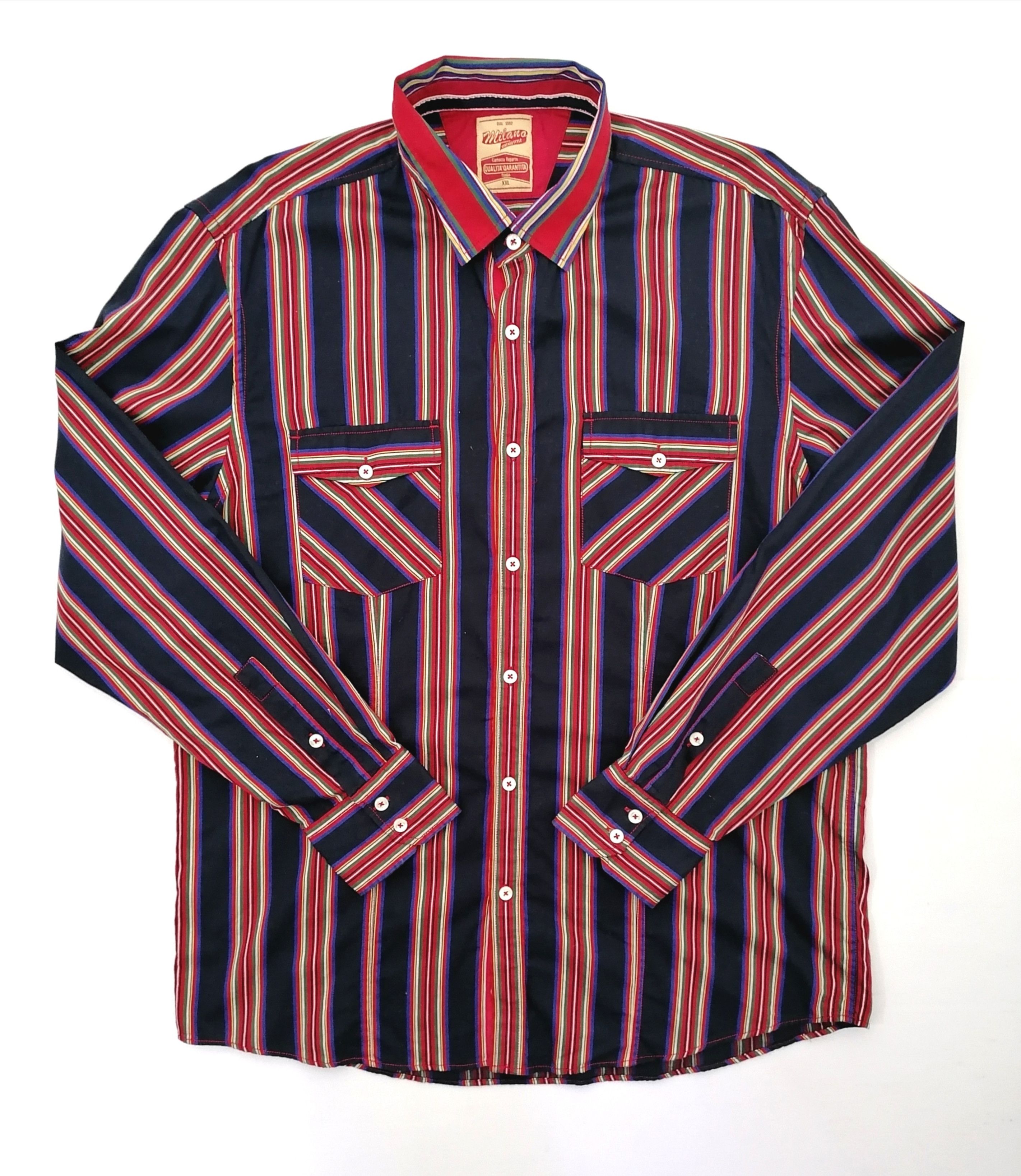 Vintage Milano Stripes Longsleeve Size US XL / EU 56 / 4 - 1 Thumbnail
