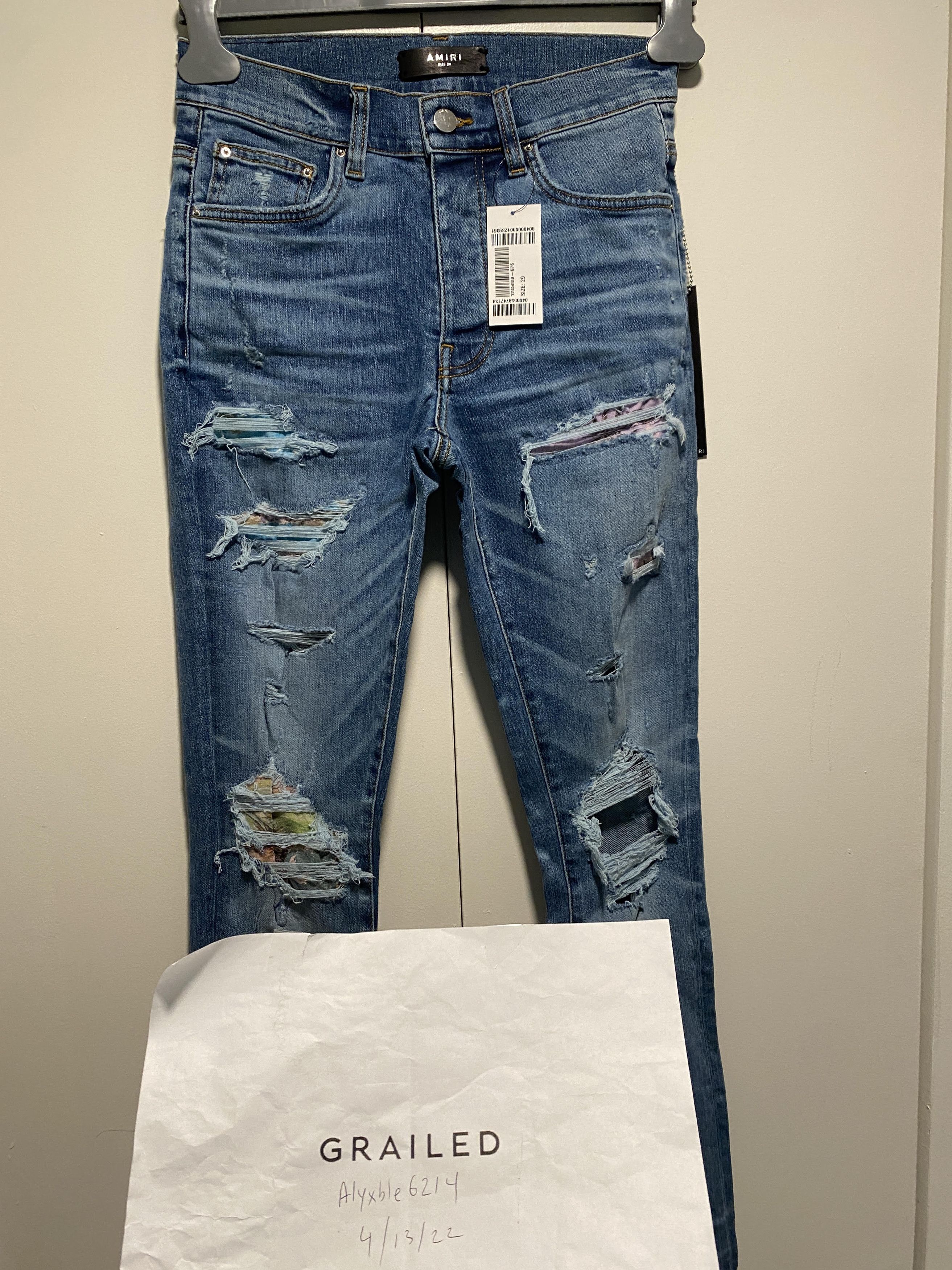 Amiri Amiri HAWAIIAN PATCH JEAN black aged distressed thrasher Size US 29 - 3 Thumbnail
