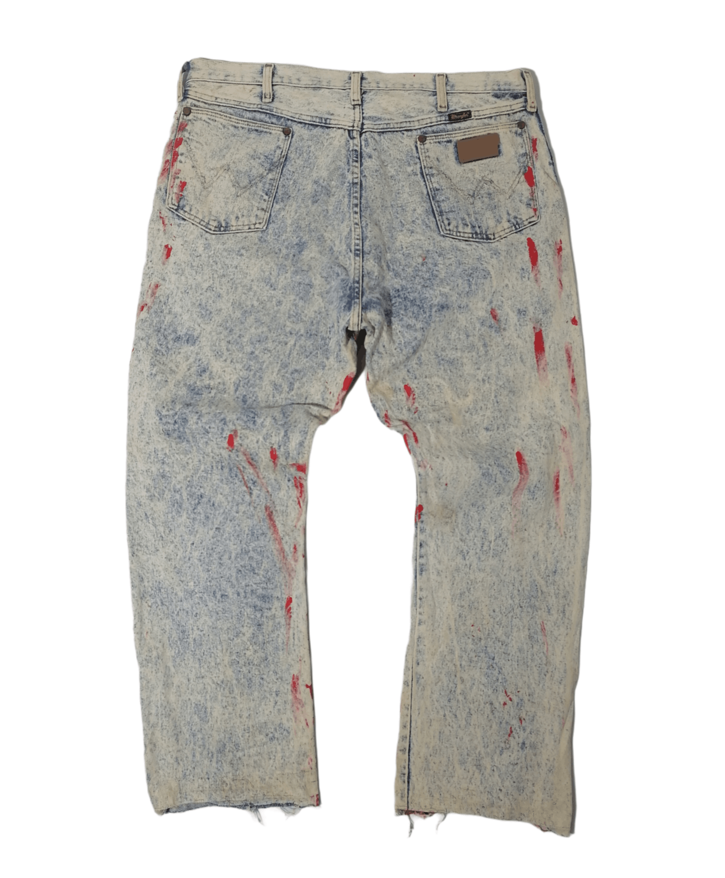 Wrangler Wrangler Red Painted Denim Jeans Size US 39 - 2 Thumbnail