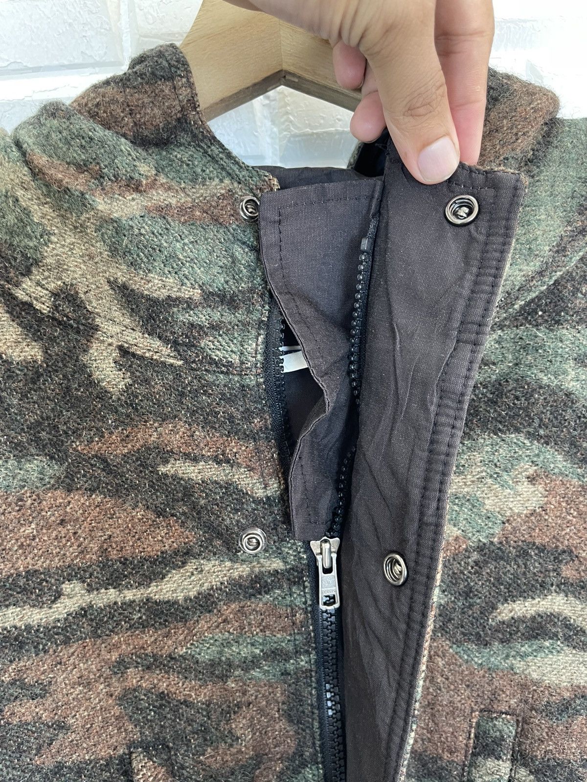 South2 West8 90’s WHEATHER EFFECT HOODIE WOOL JACKET SOUTH 2 WEST 8 CAMO Size US M / EU 48-50 / 2 - 6 Thumbnail