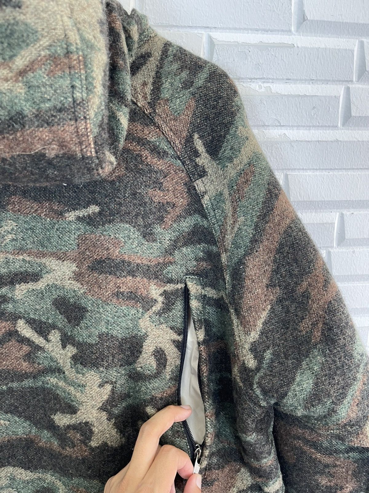 South2 West8 90’s WHEATHER EFFECT HOODIE WOOL JACKET SOUTH 2 WEST 8 CAMO Size US M / EU 48-50 / 2 - 8 Thumbnail