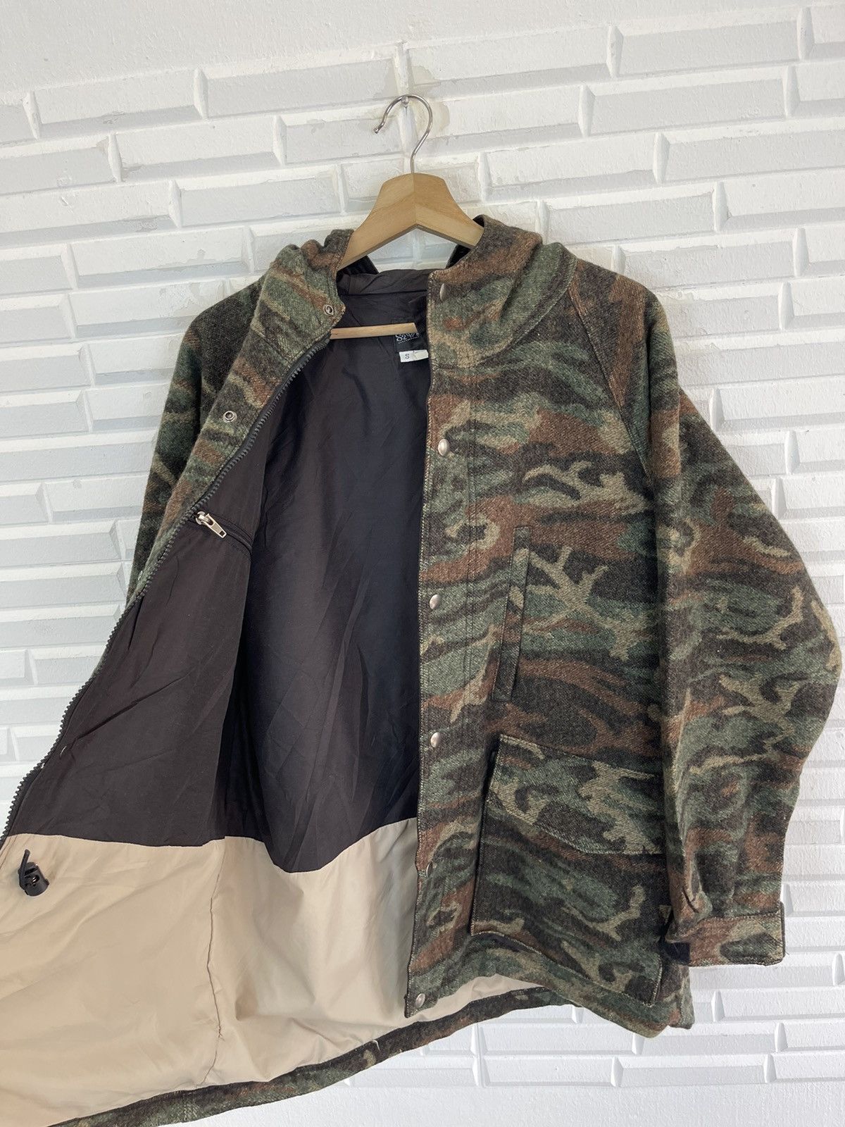 South2 West8 90’s WHEATHER EFFECT HOODIE WOOL JACKET SOUTH 2 WEST 8 CAMO Size US M / EU 48-50 / 2 - 3 Thumbnail